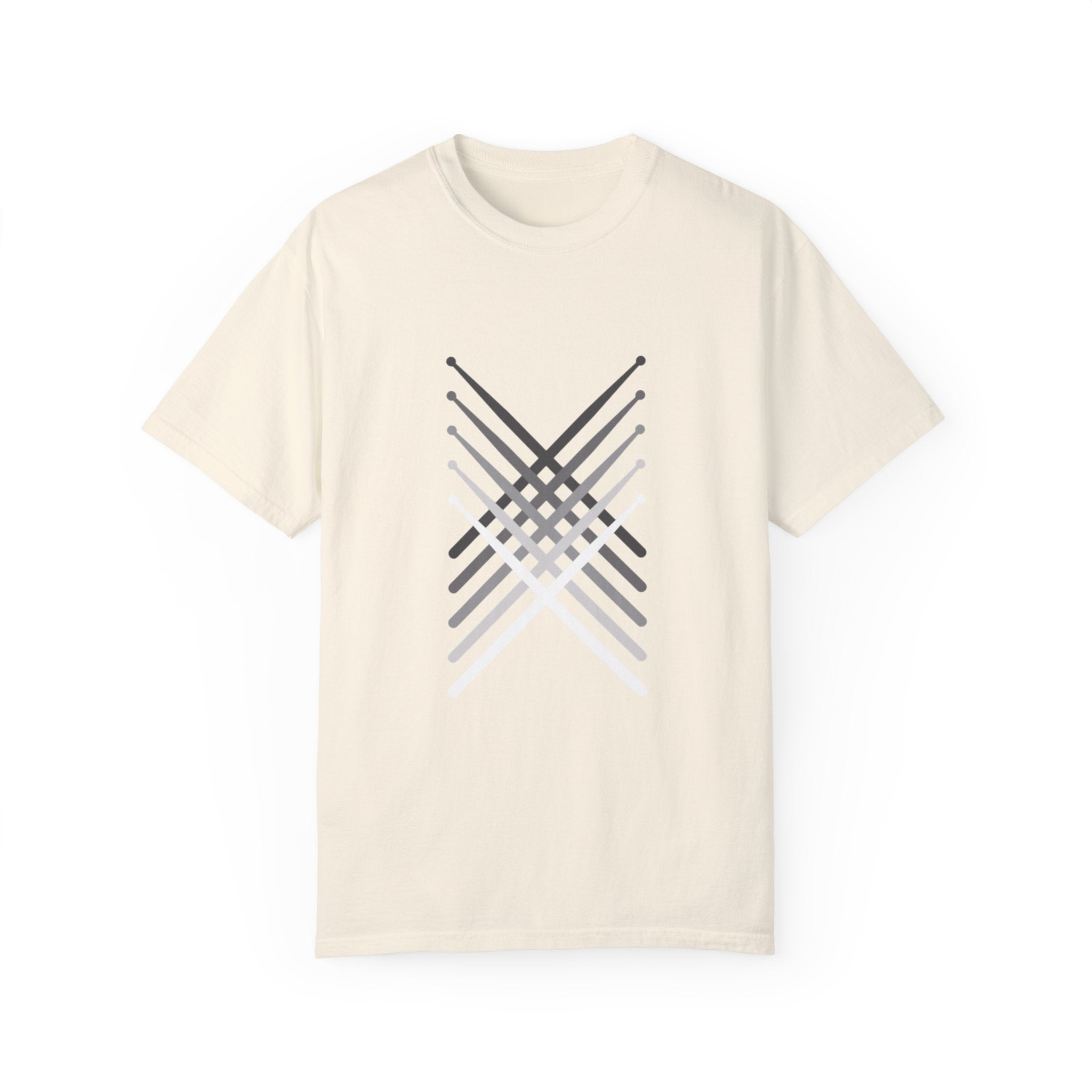 Retro Fading Percussion Drum Sticks T-Shirt – Marching Band Music Tee