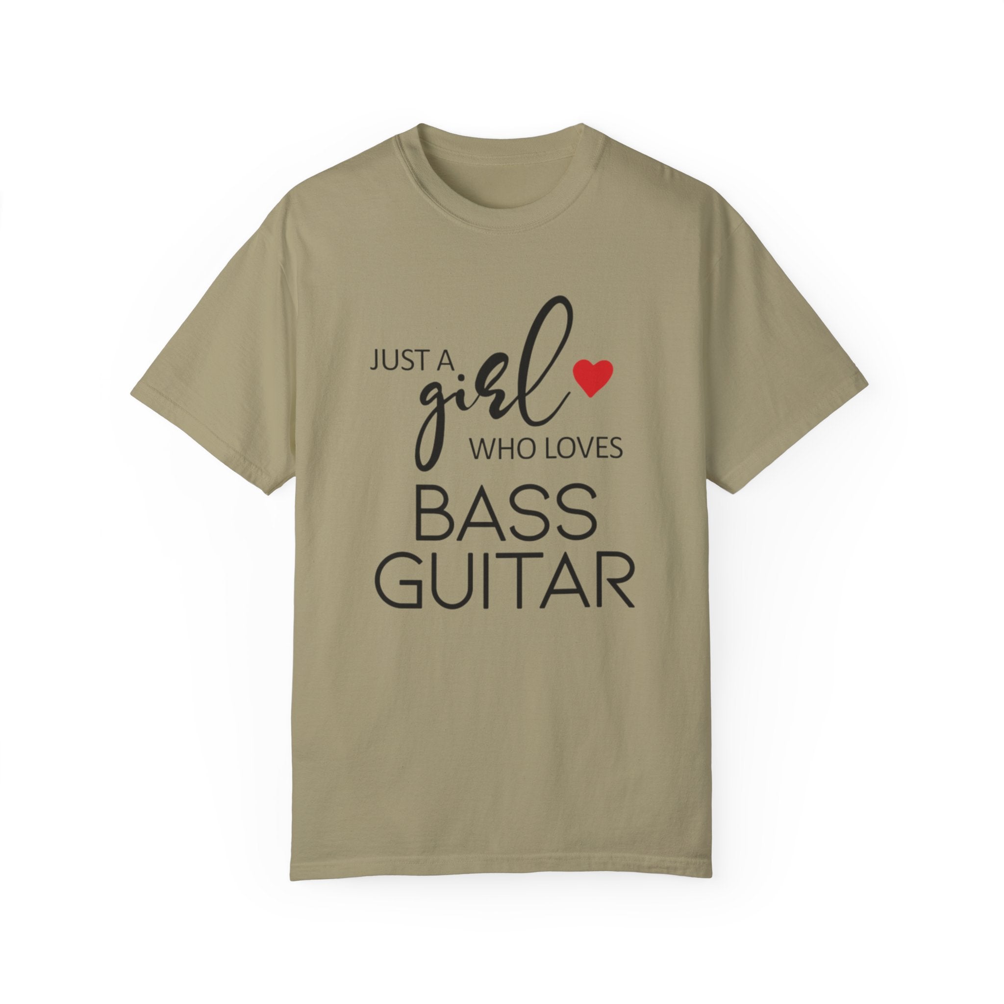 Just A Girl Who Loves Bass Guitar T-Shirt – Cute & Cool Tee for Female Bassists