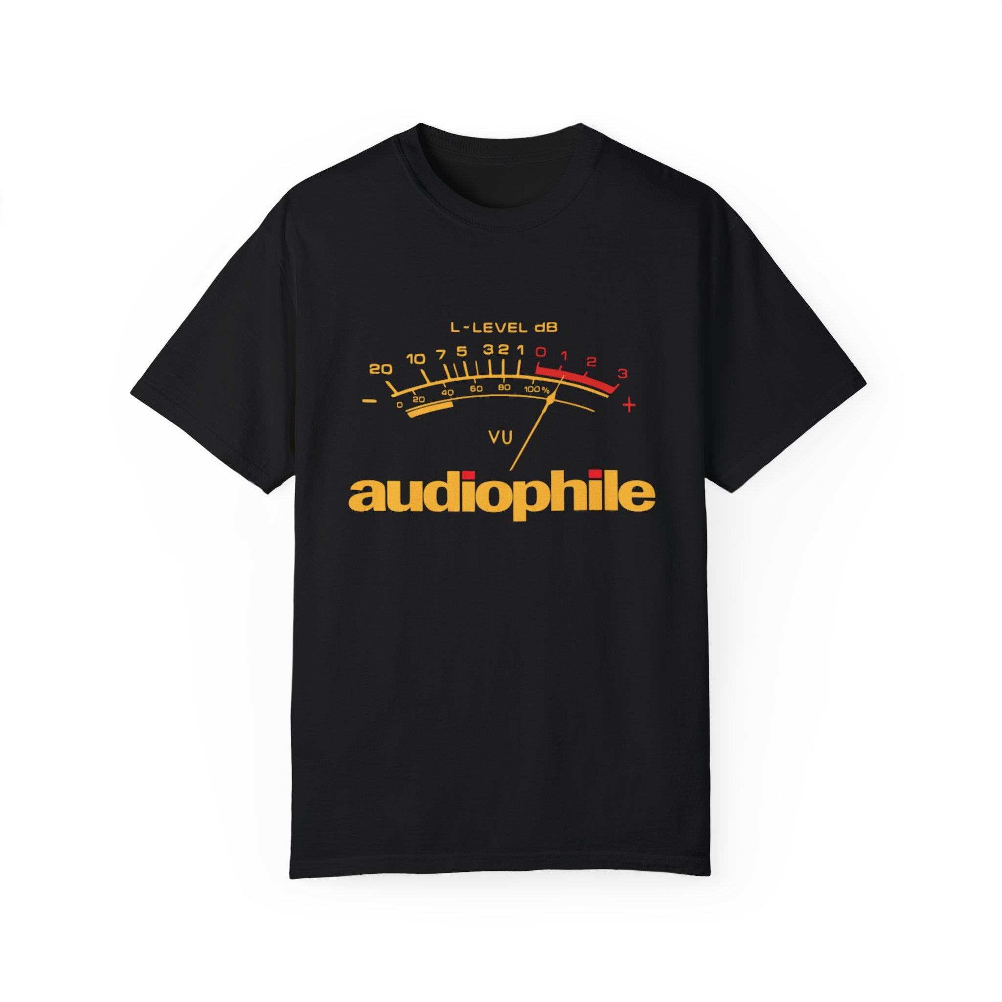 Level Meter T-Shirt – Audio Signal Graphic Tee for Sound Engineers & Music Lovers