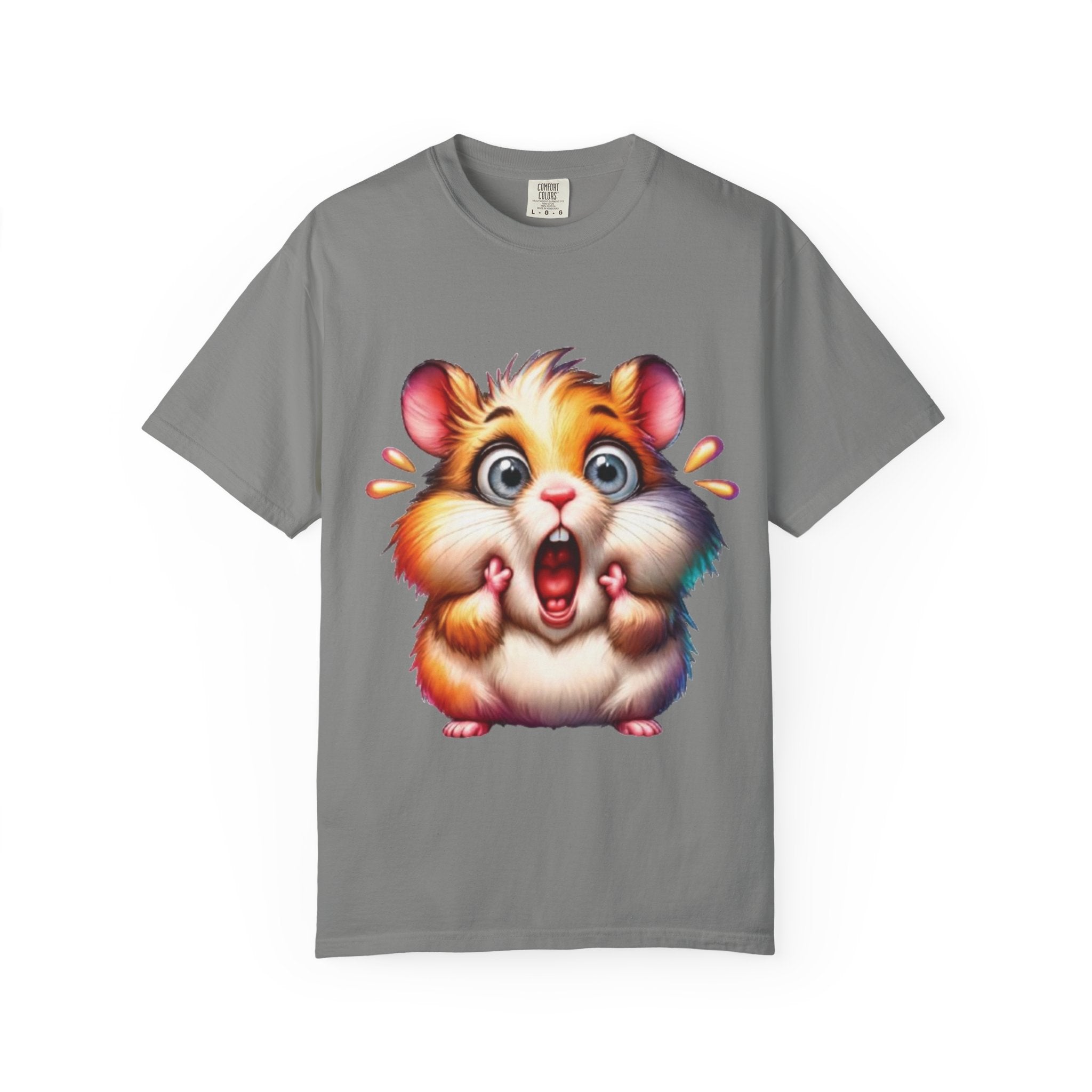 Hilarious Shocked Hamster – Cute & Chaotic Rodent Meme T-Shirt