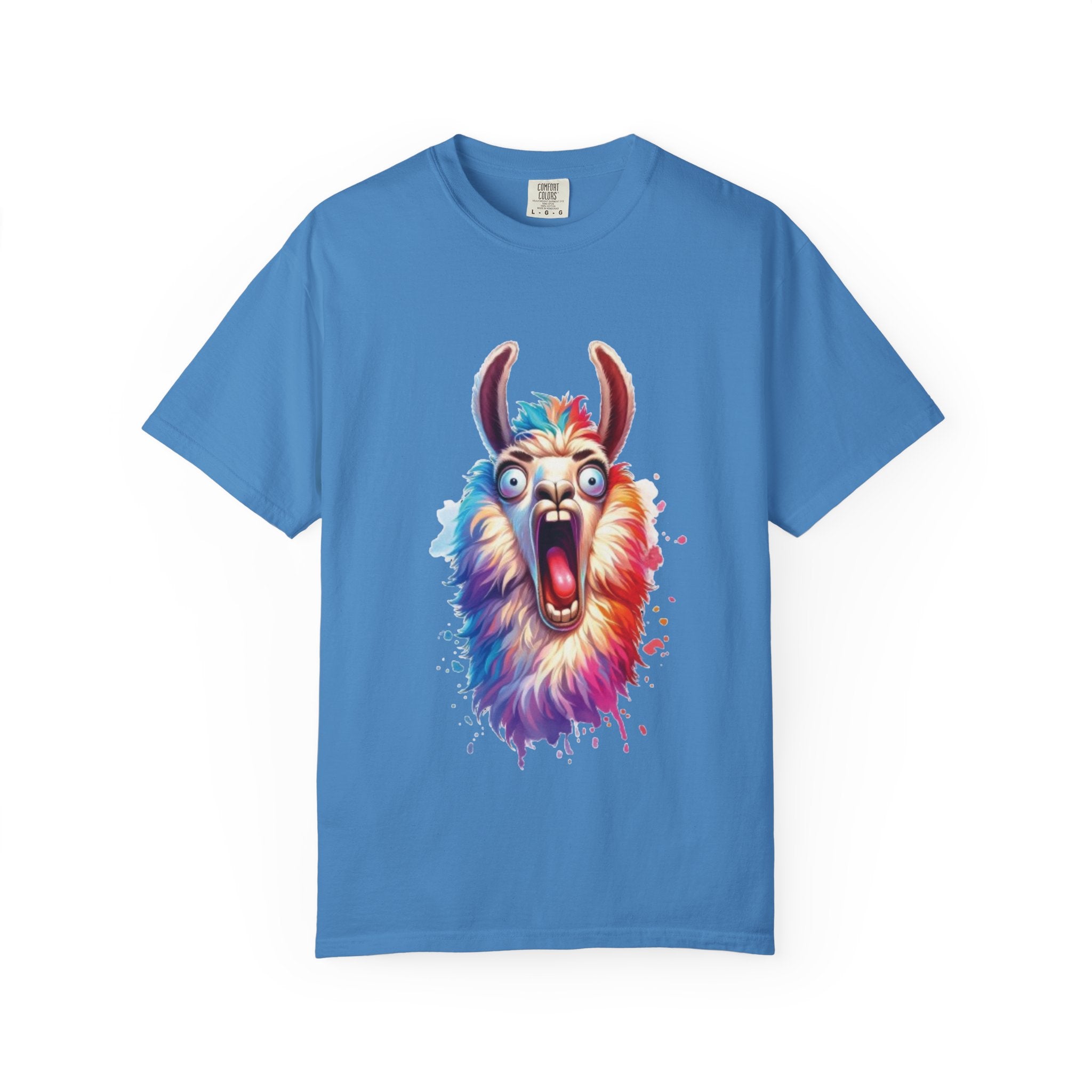 Hilarious Screaming Alpaca  – Spitting Mad Drama Meme T-Shirt