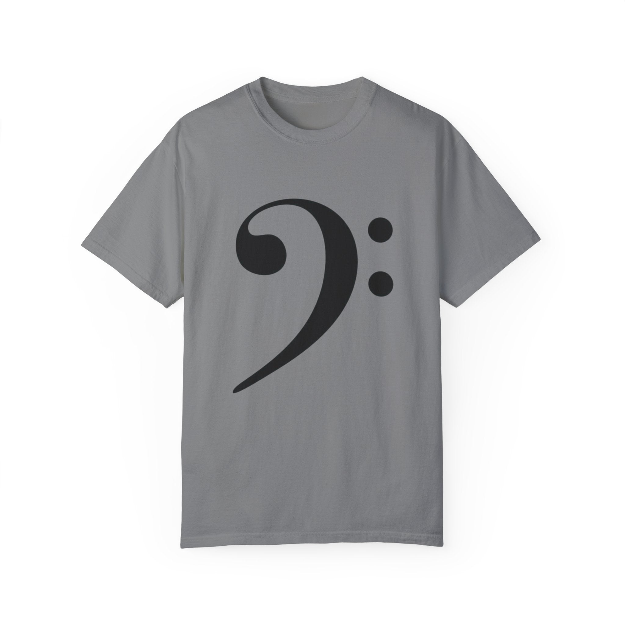 Bass Clef Black T-Shirt – Minimalist Music Note Tee for Musicians
