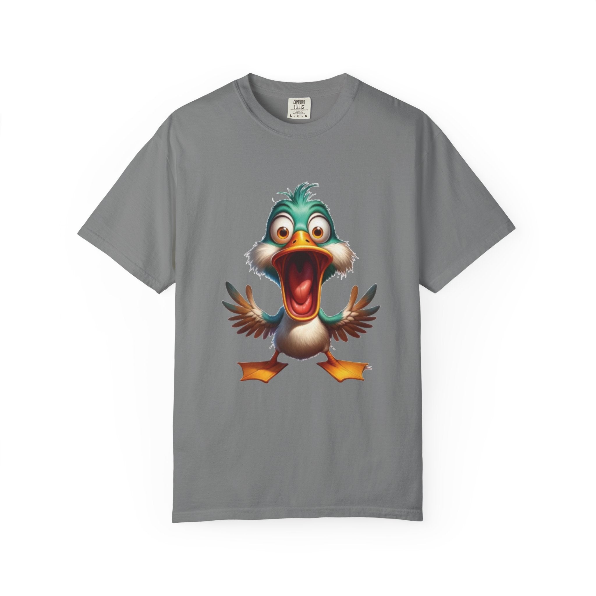 Silly Duck Cartoon Design – Hilarious & Quirky T-Shirt Graphic