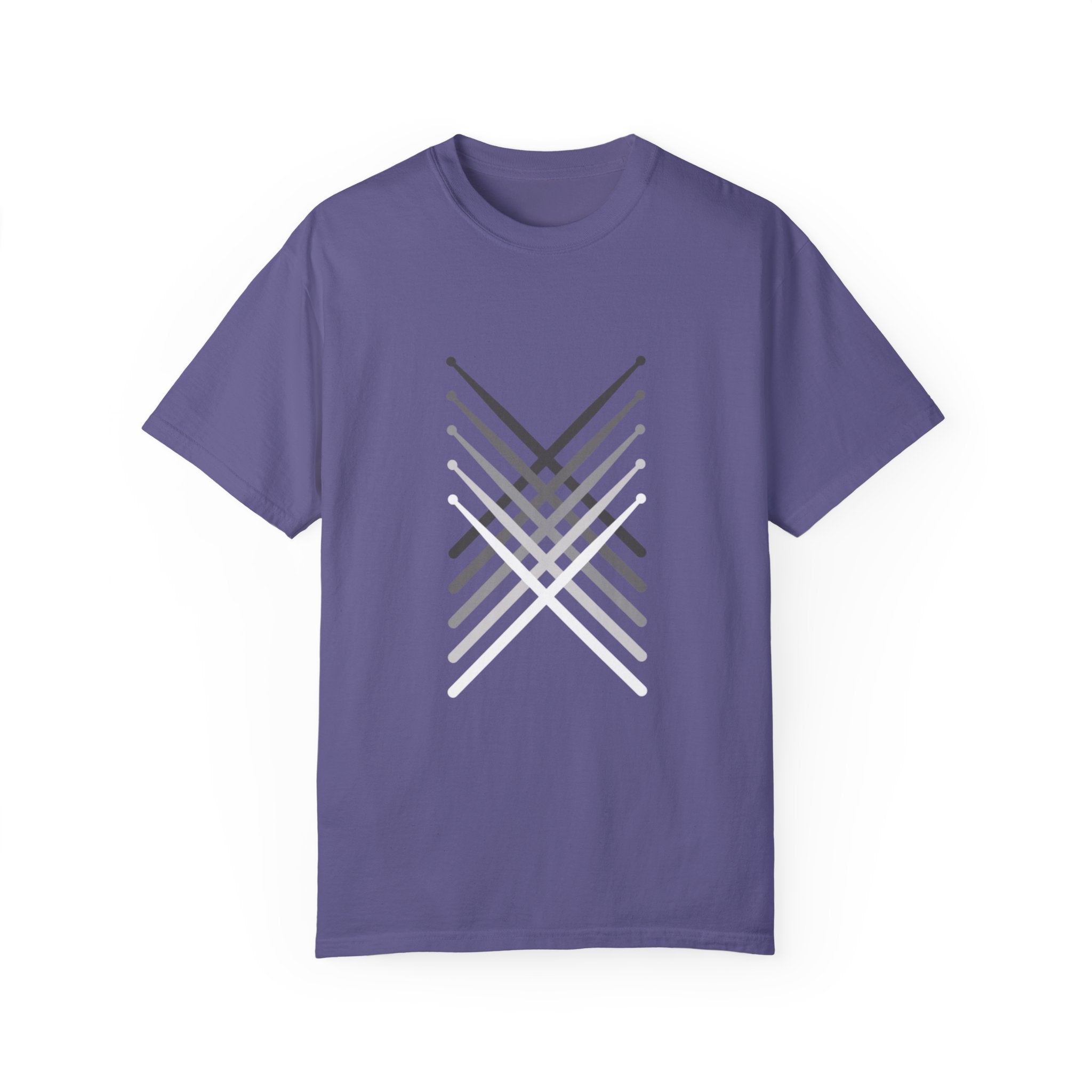 Retro Fading Percussion Drum Sticks T-Shirt – Marching Band Music Tee
