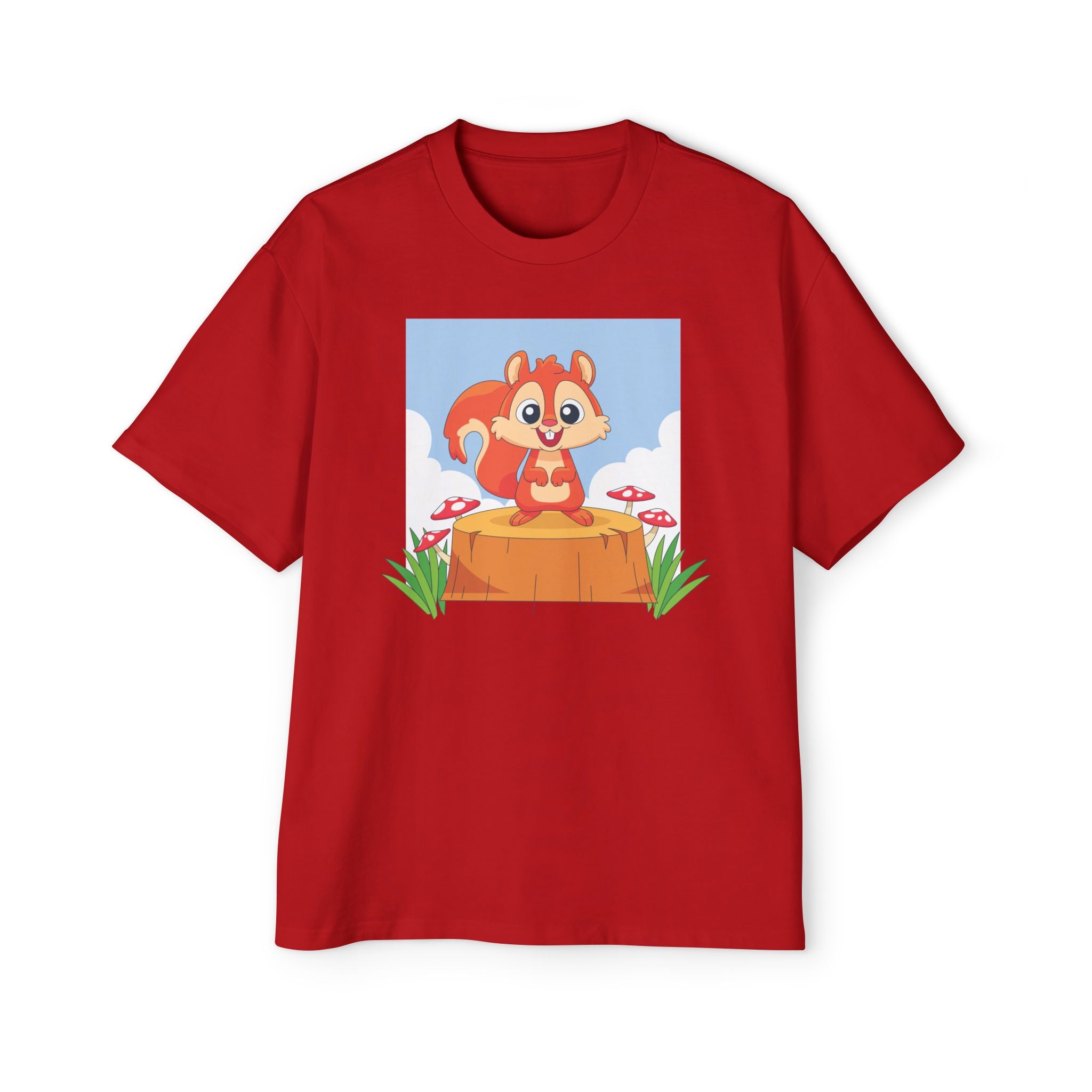 Happy Little Squirrel Cartoon T Shirt