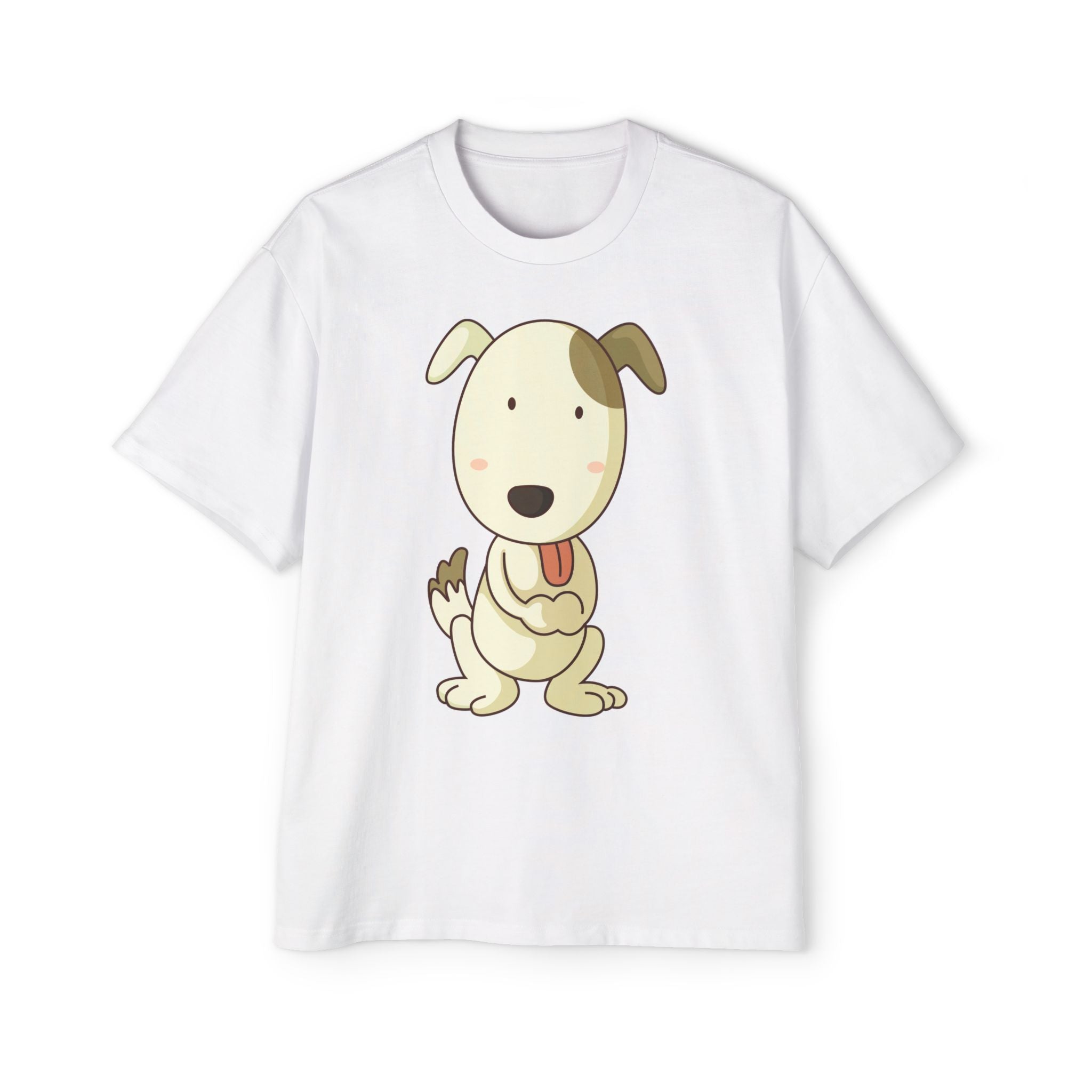 puppy tongue outside cartoon t shirt