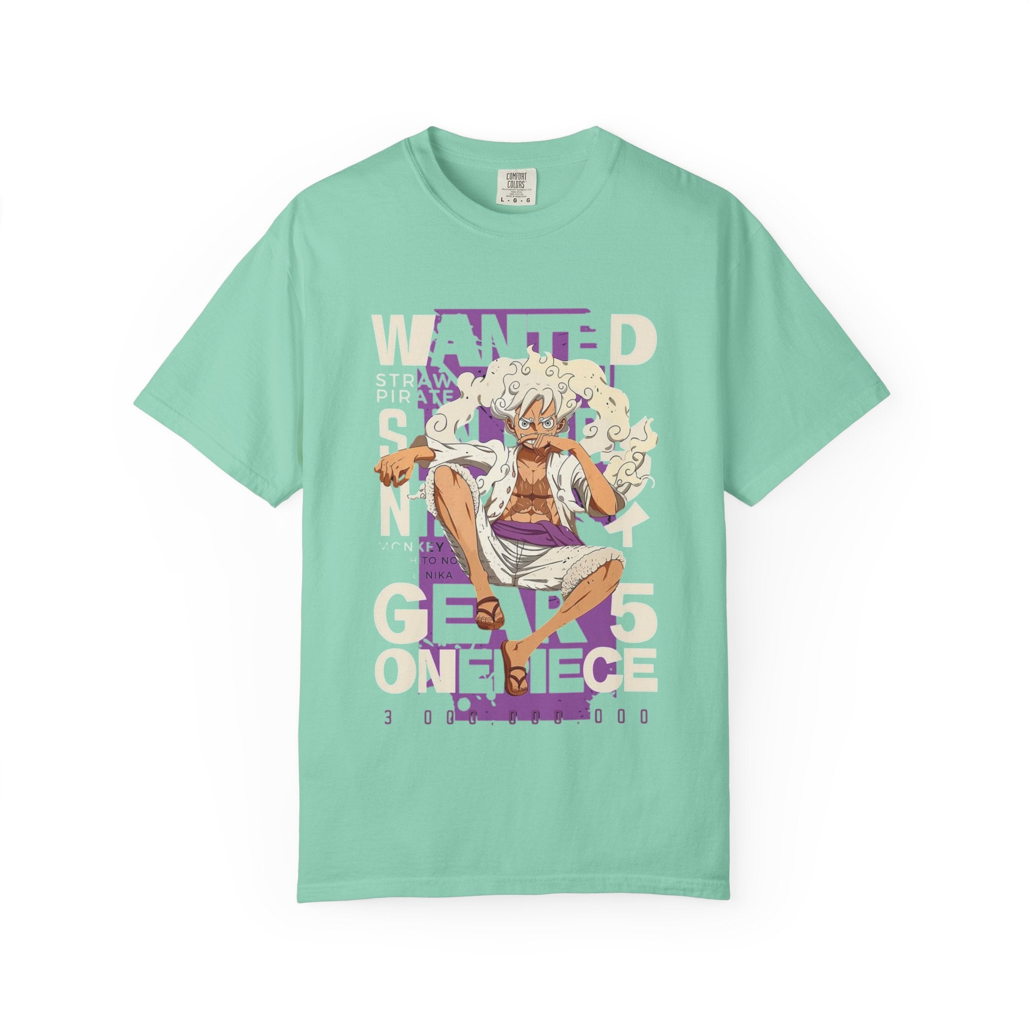 Gear 5 Luffy Wanted Poster T-Shirt – One Piece Anime Design (3 Billion Bounty)