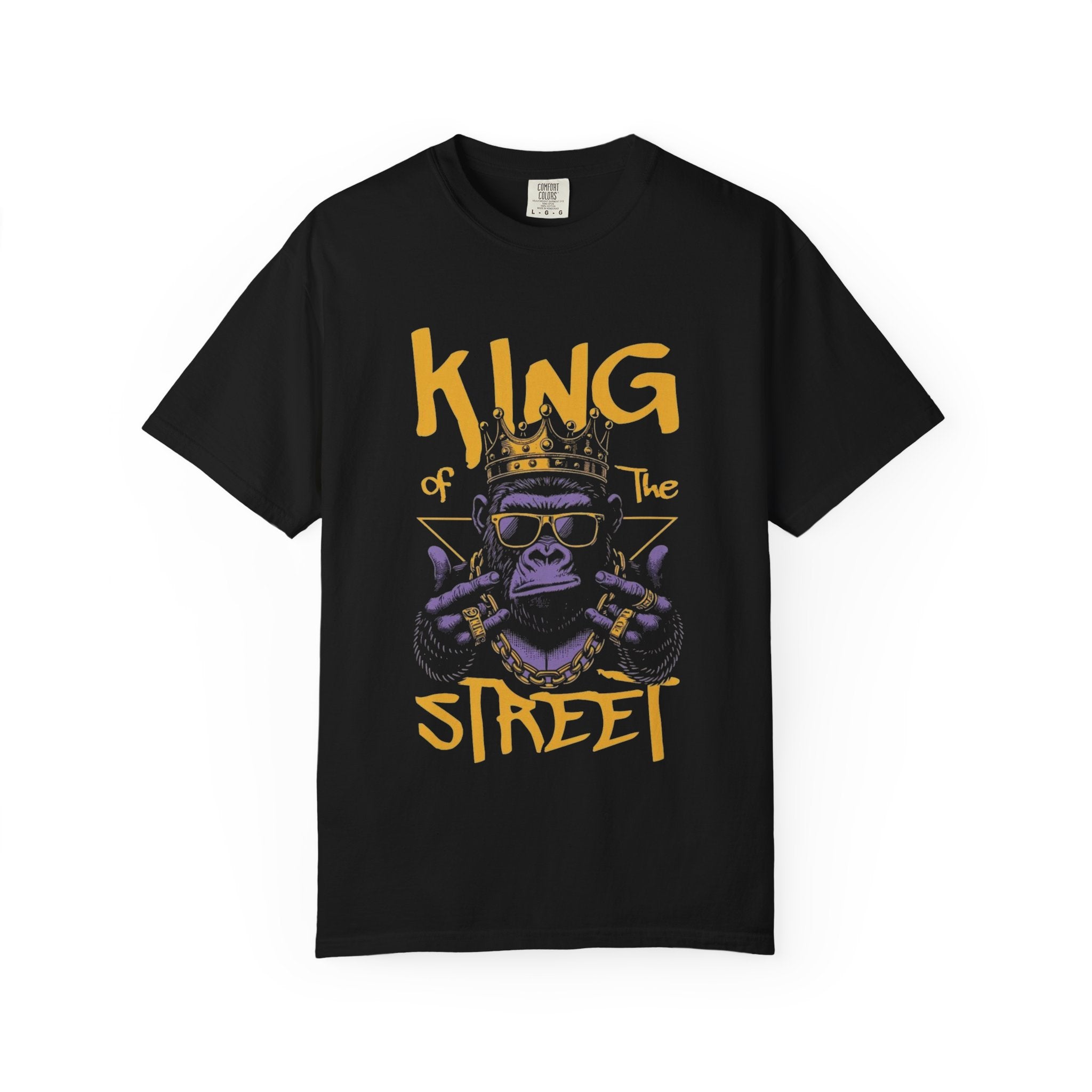 King of the Street Monkey T-Shirt – Cool Urban Crowned Ape Graphic Tee