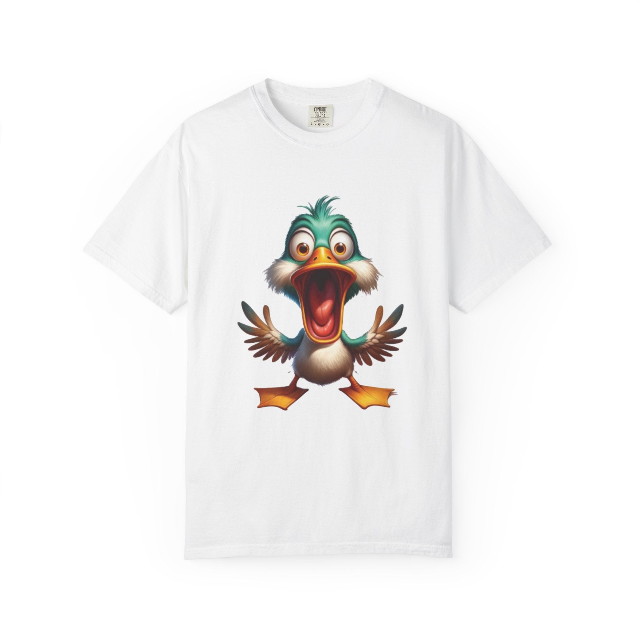 Silly Duck Cartoon Design – Hilarious & Quirky T-Shirt Graphic