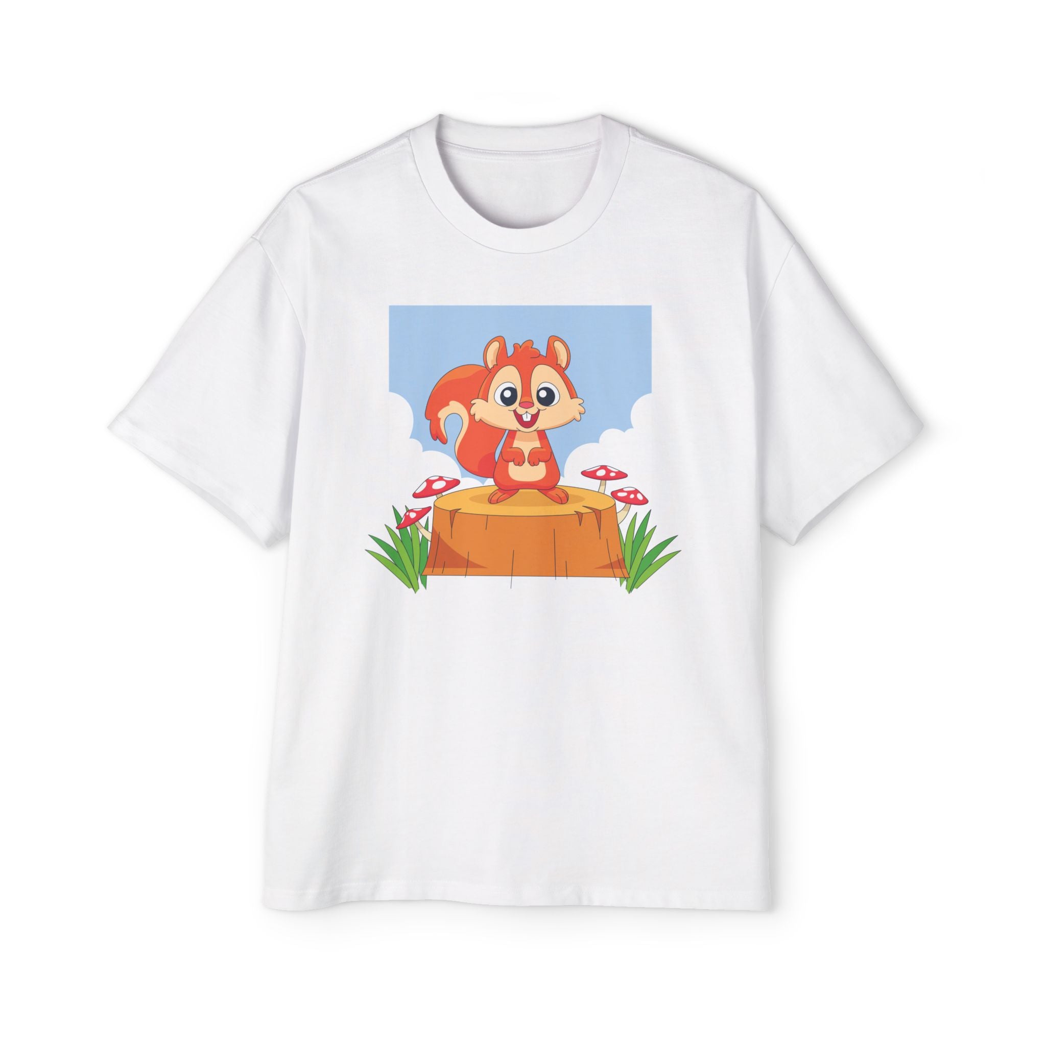 Happy Little Squirrel Cartoon T Shirt