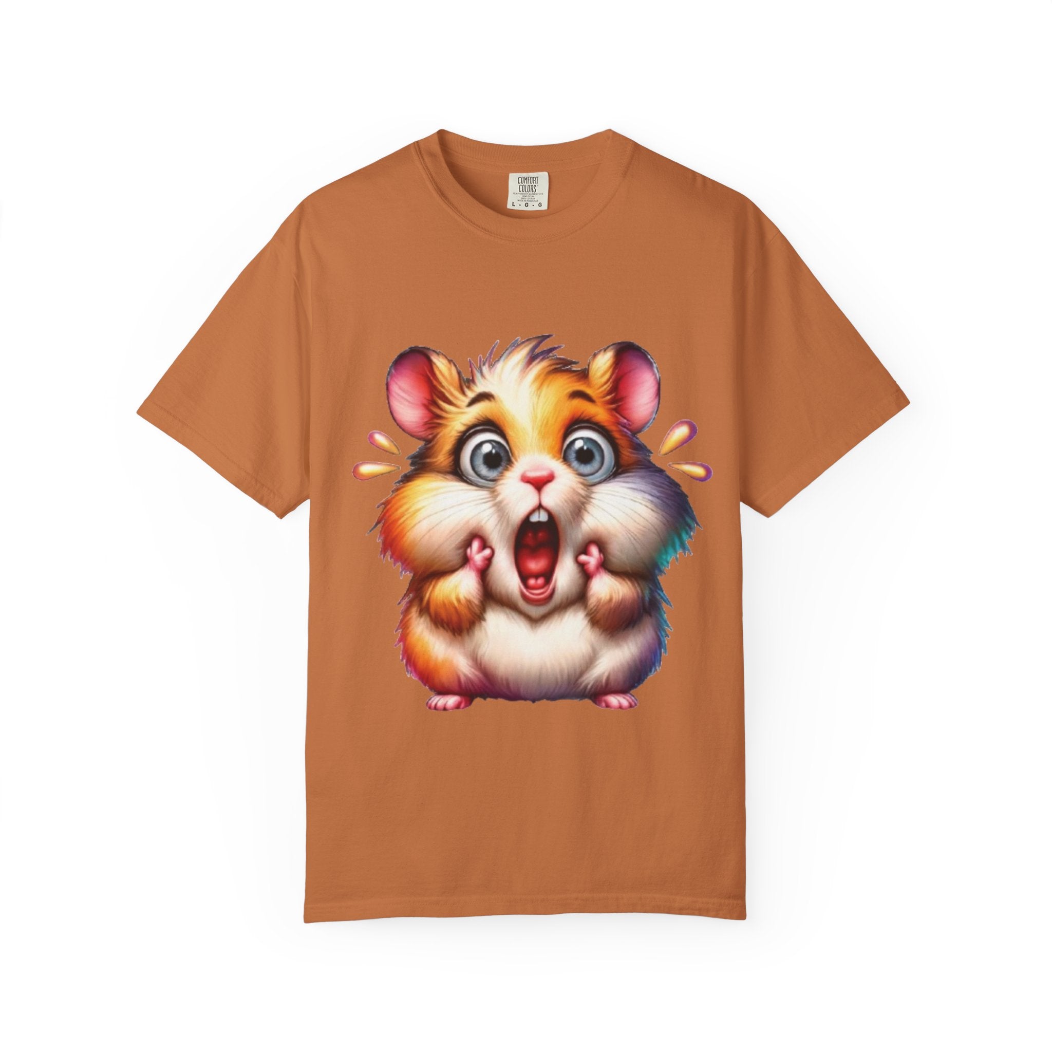 Hilarious Shocked Hamster – Cute & Chaotic Rodent Meme T-Shirt