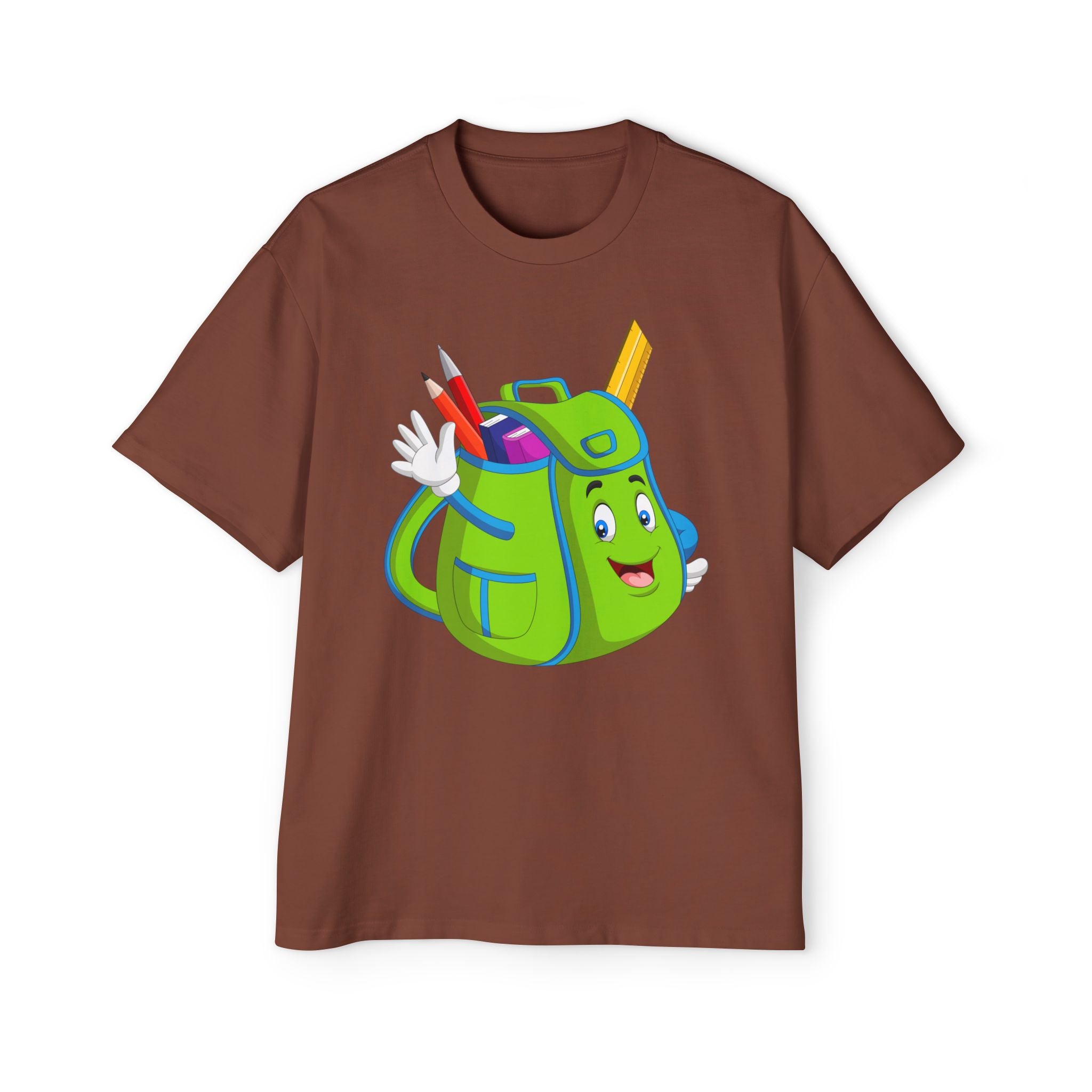 Happy School Bag T-Shirt – Cute & Funny Cartoon Design