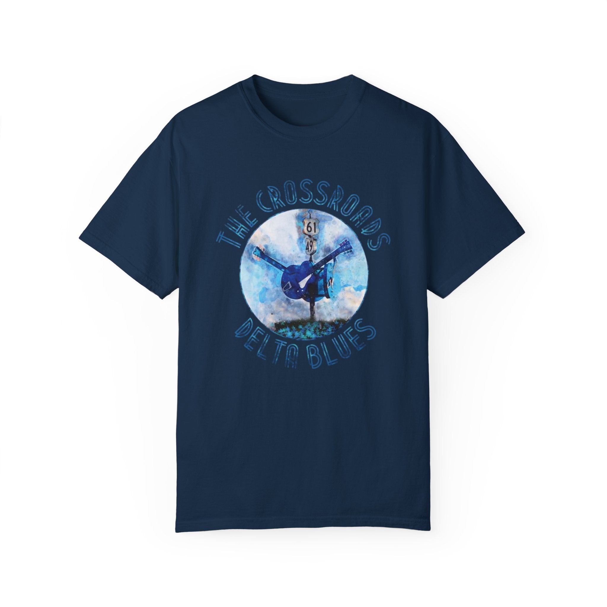 The Crossroads Delta Blues T-Shirt – Vintage Guitar Tee for Blues Music Fans