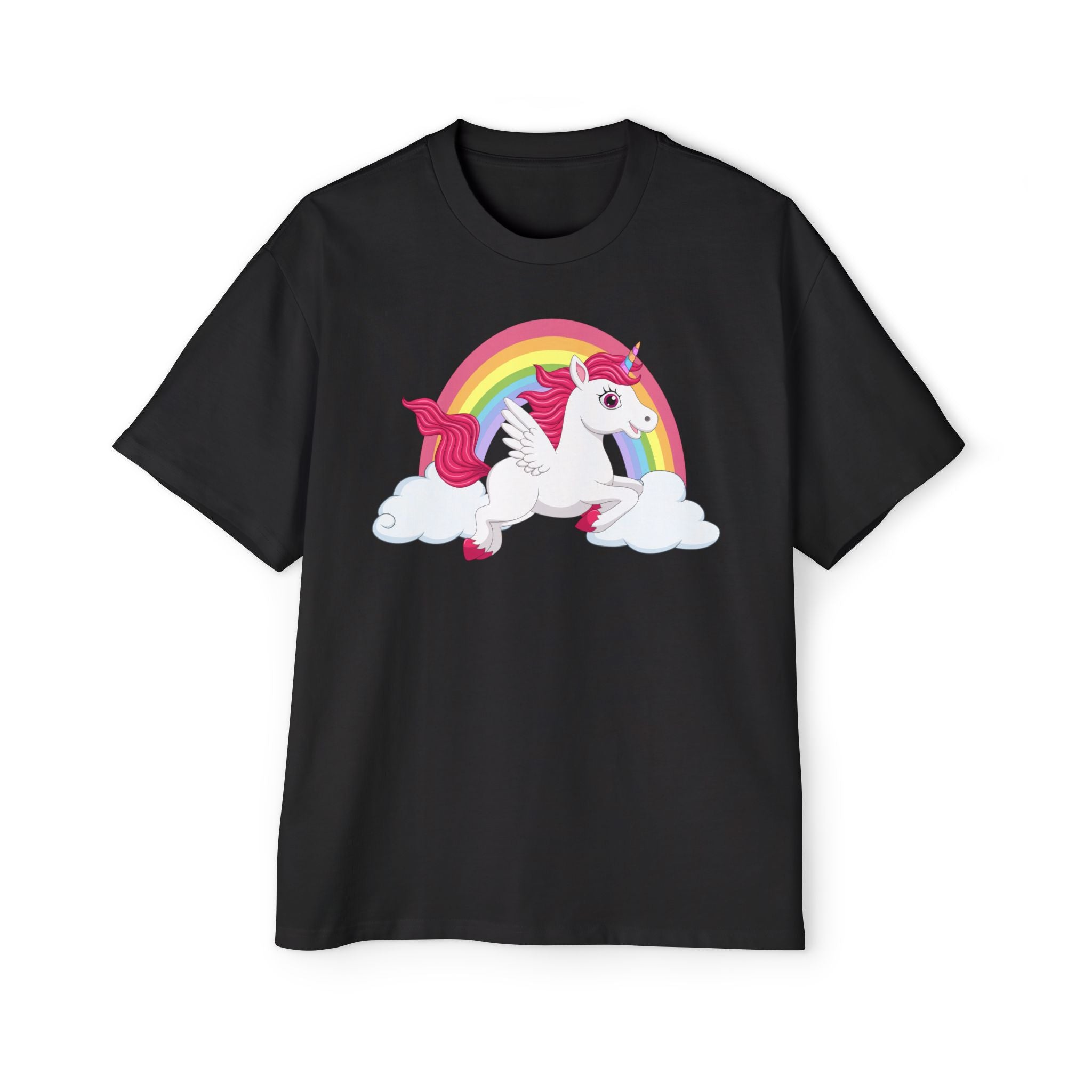 Rainbow Baby Horse Flying in Clouds – Cute Cartoon Character