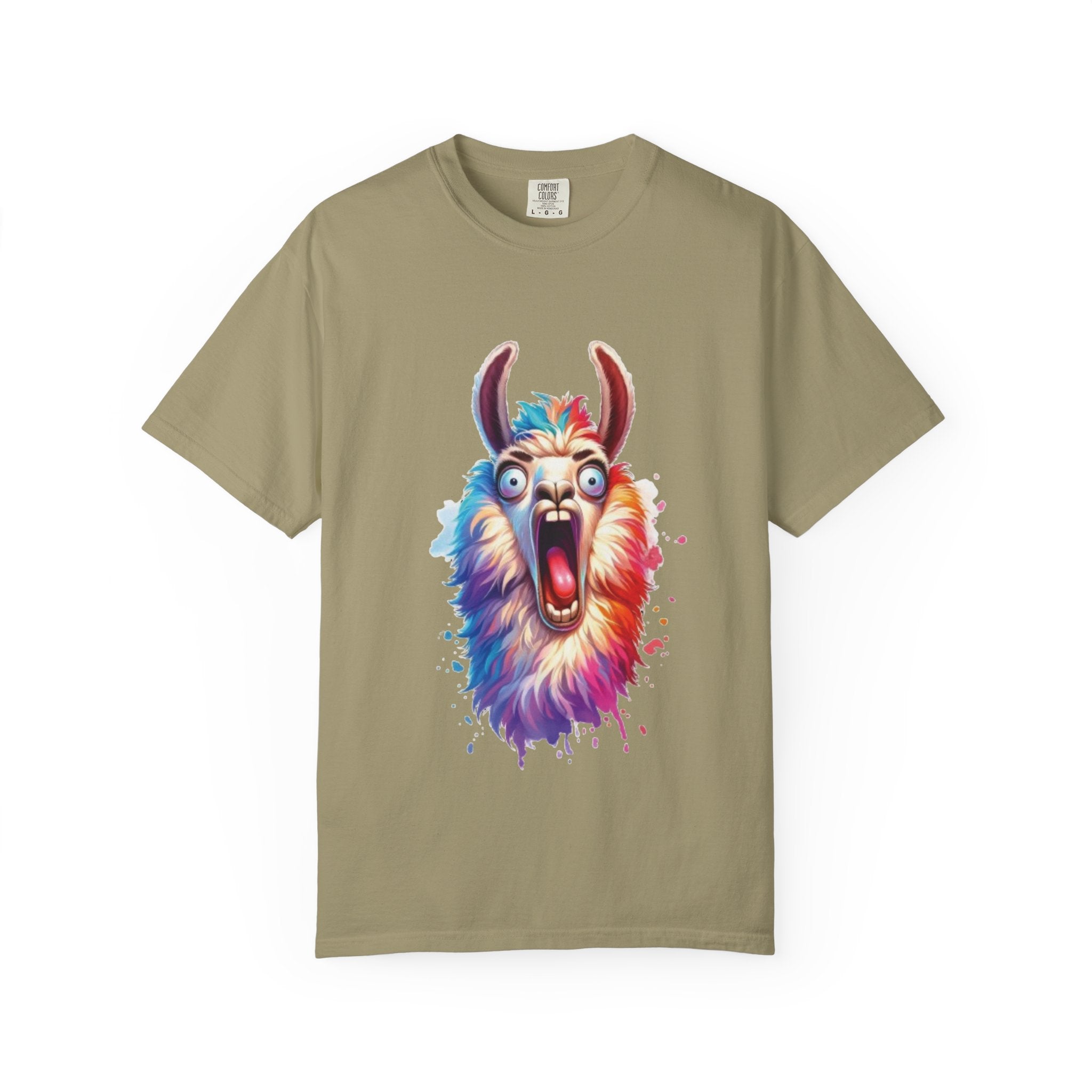 Hilarious Screaming Alpaca  – Spitting Mad Drama Meme T-Shirt