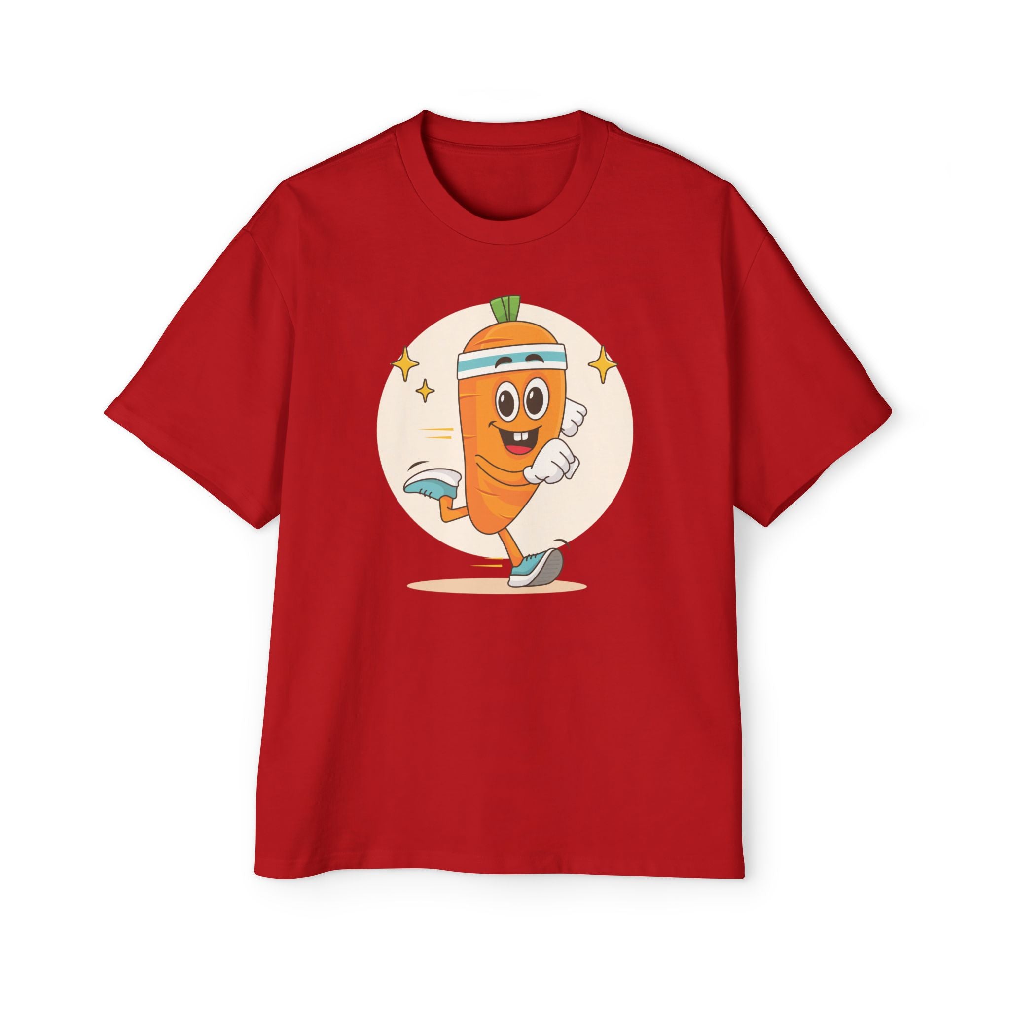 Funny Carrot on the Run Tee – Fun Cartoon Vegetable T-Shirt