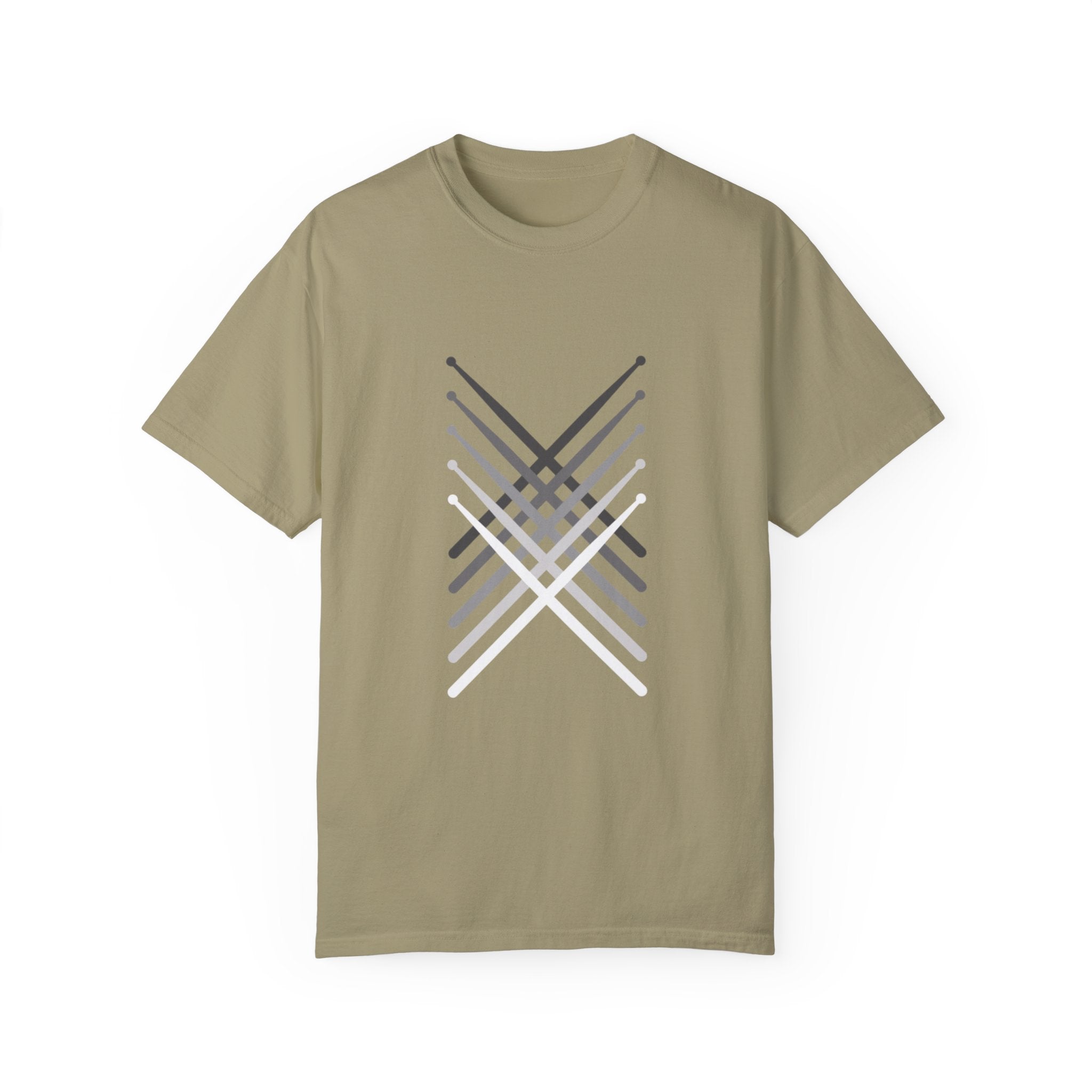 Retro Fading Percussion Drum Sticks T-Shirt – Marching Band Music Tee