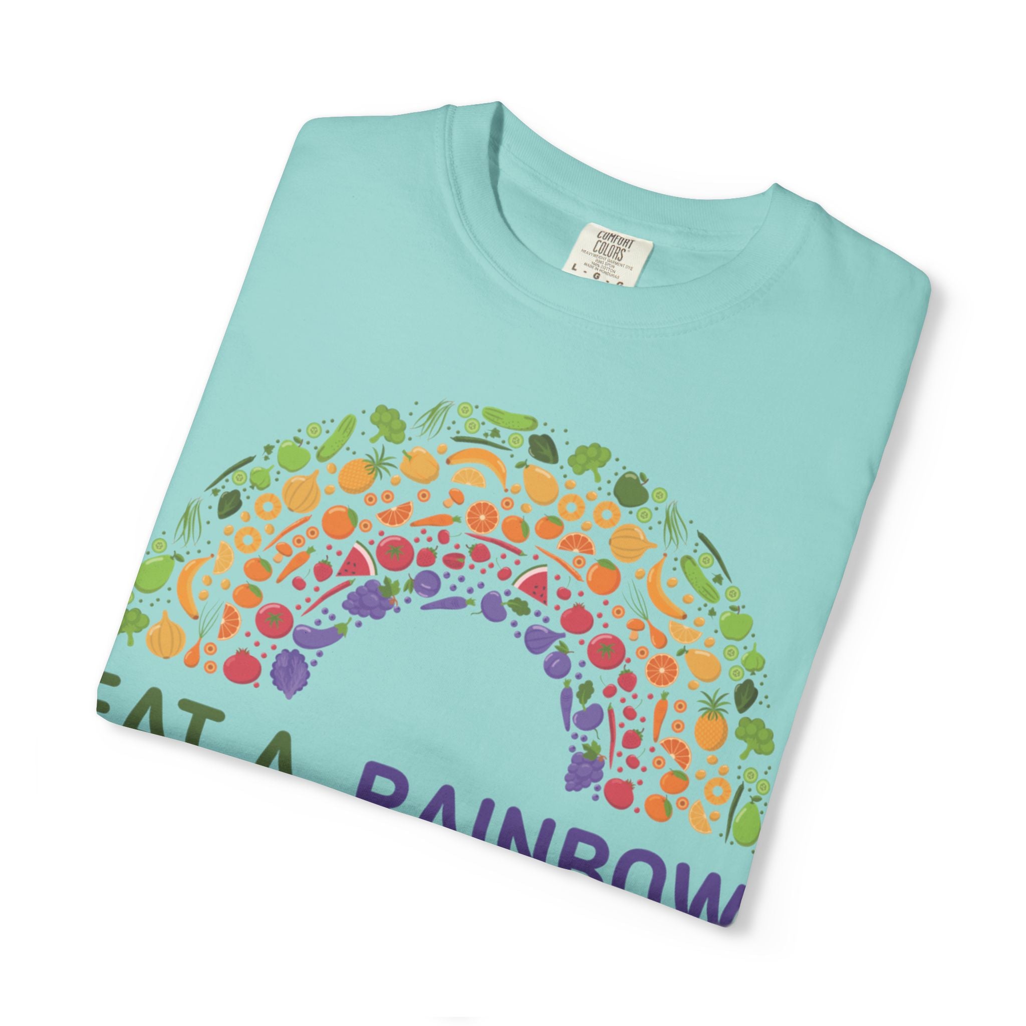 Eat a Rainbow Fruits and Veggies T-Shirt - Healthy Food Tee