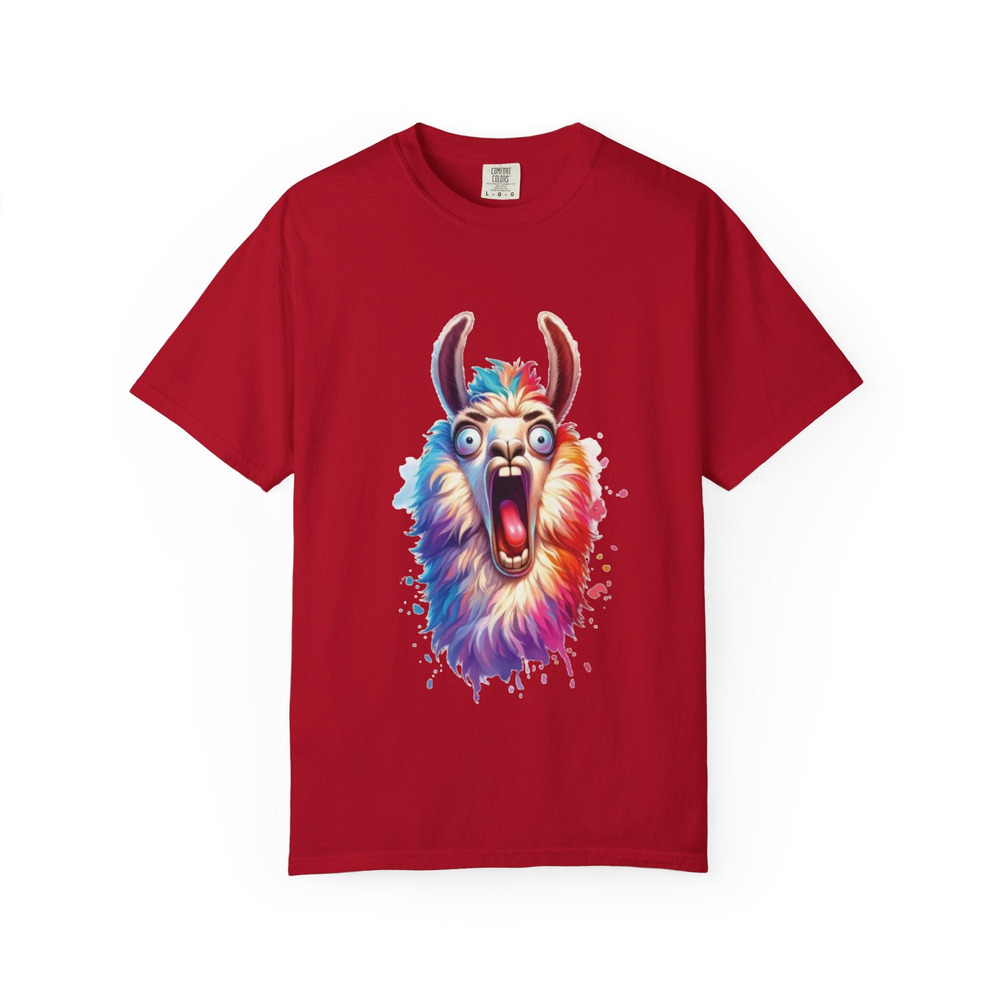 Hilarious Screaming Alpaca  – Spitting Mad Drama Meme T-Shirt