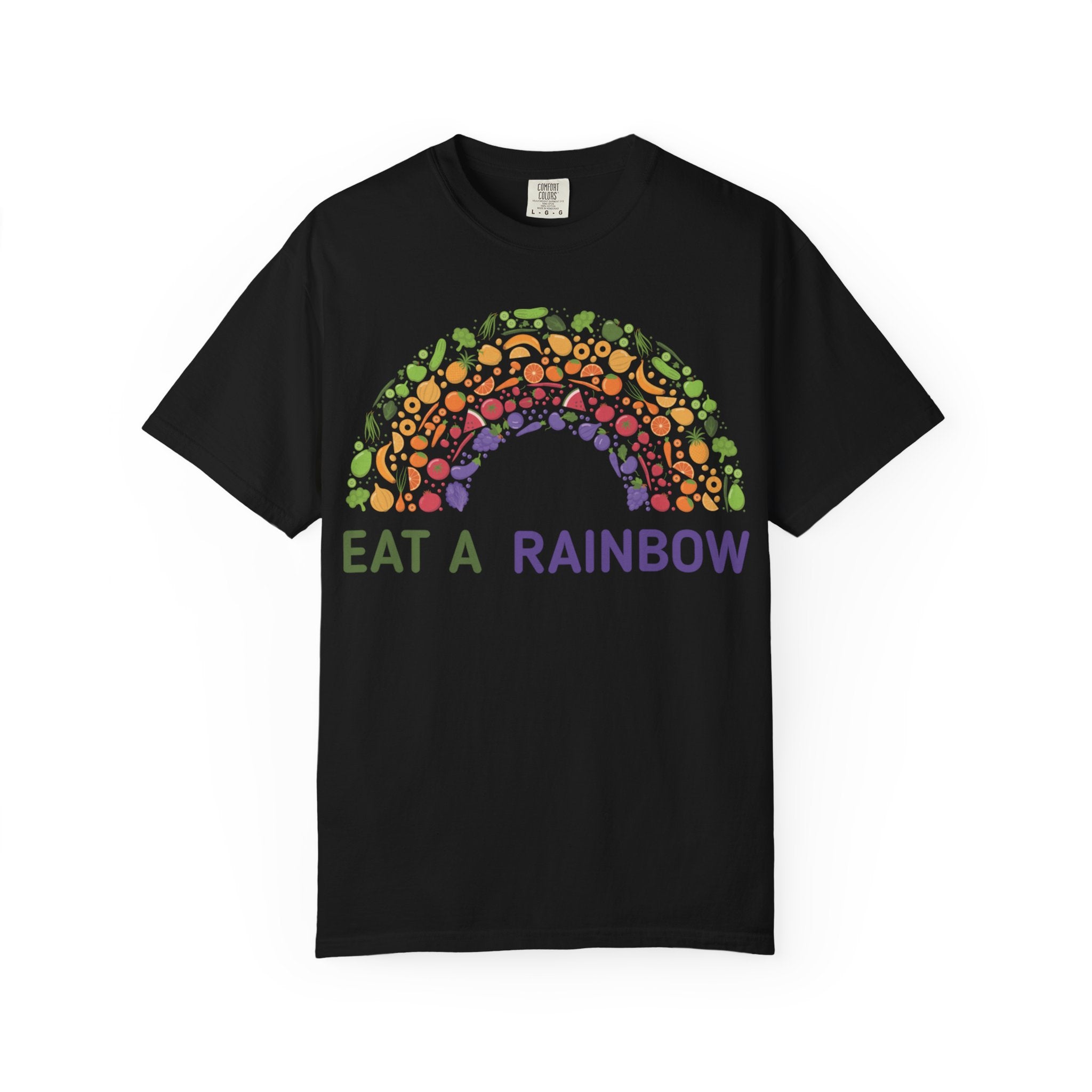 Eat a Rainbow Fruits and Veggies T-Shirt - Healthy Food Tee