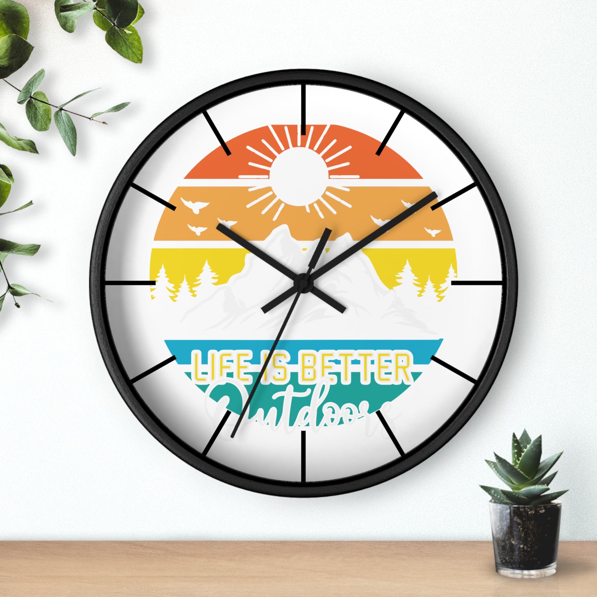 Life is Better Outdoors Wall Clock - Inspirational Home Decor for Nature Lovers