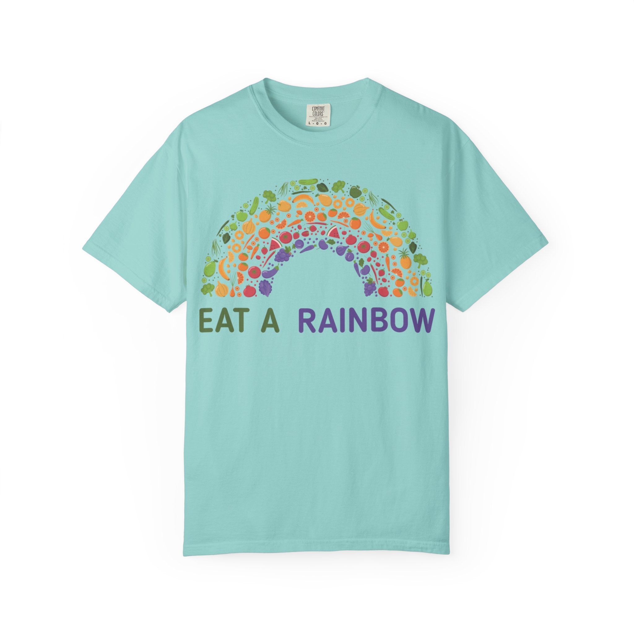Eat a Rainbow Fruits and Veggies T-Shirt - Healthy Food Tee