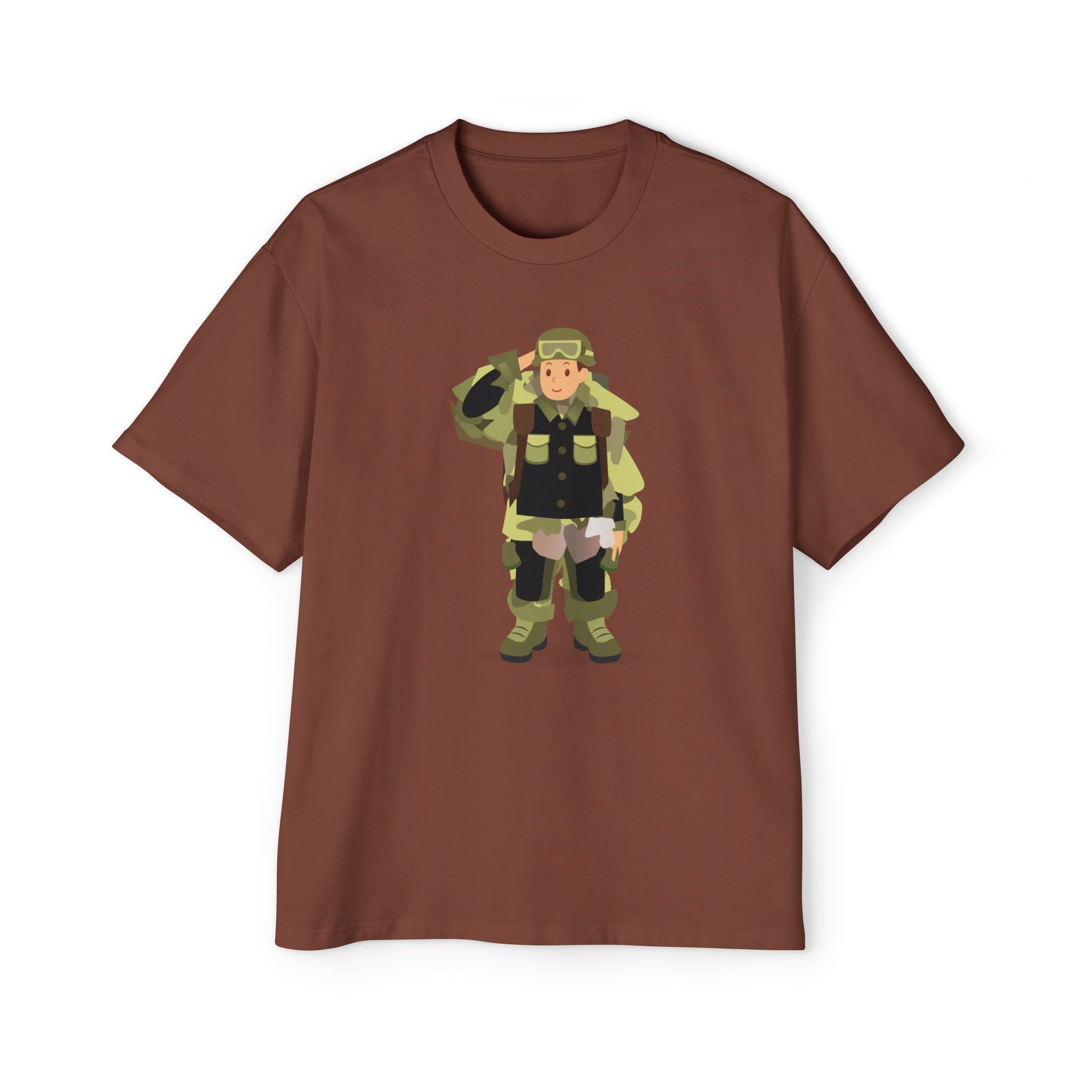 Soldier Cartoon T-Shirt – Cute & Tough Army Vibes