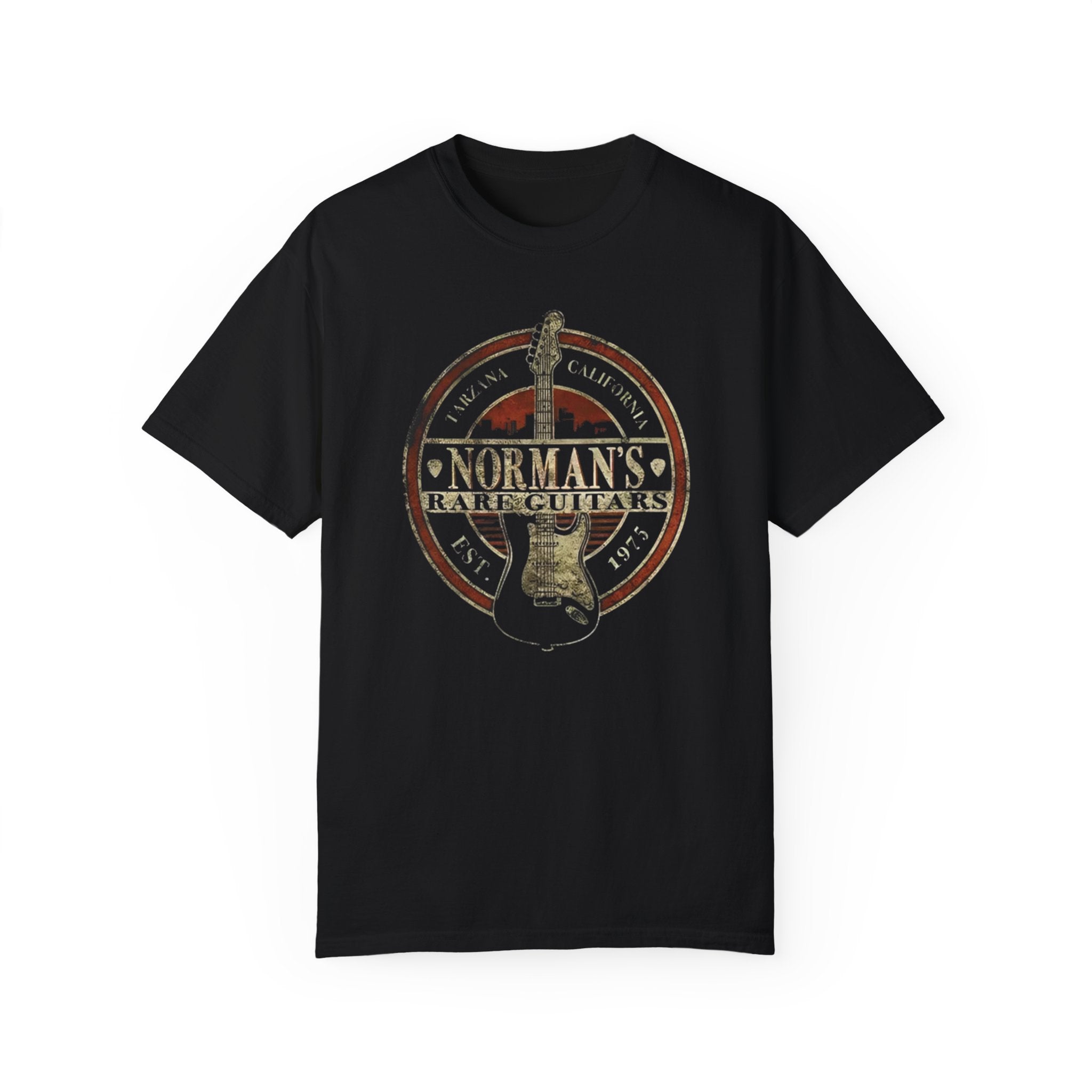 Norman's Rare Guitars Vintage T-Shirt – Classic Music Shop Tee for Guitar Enthusiasts