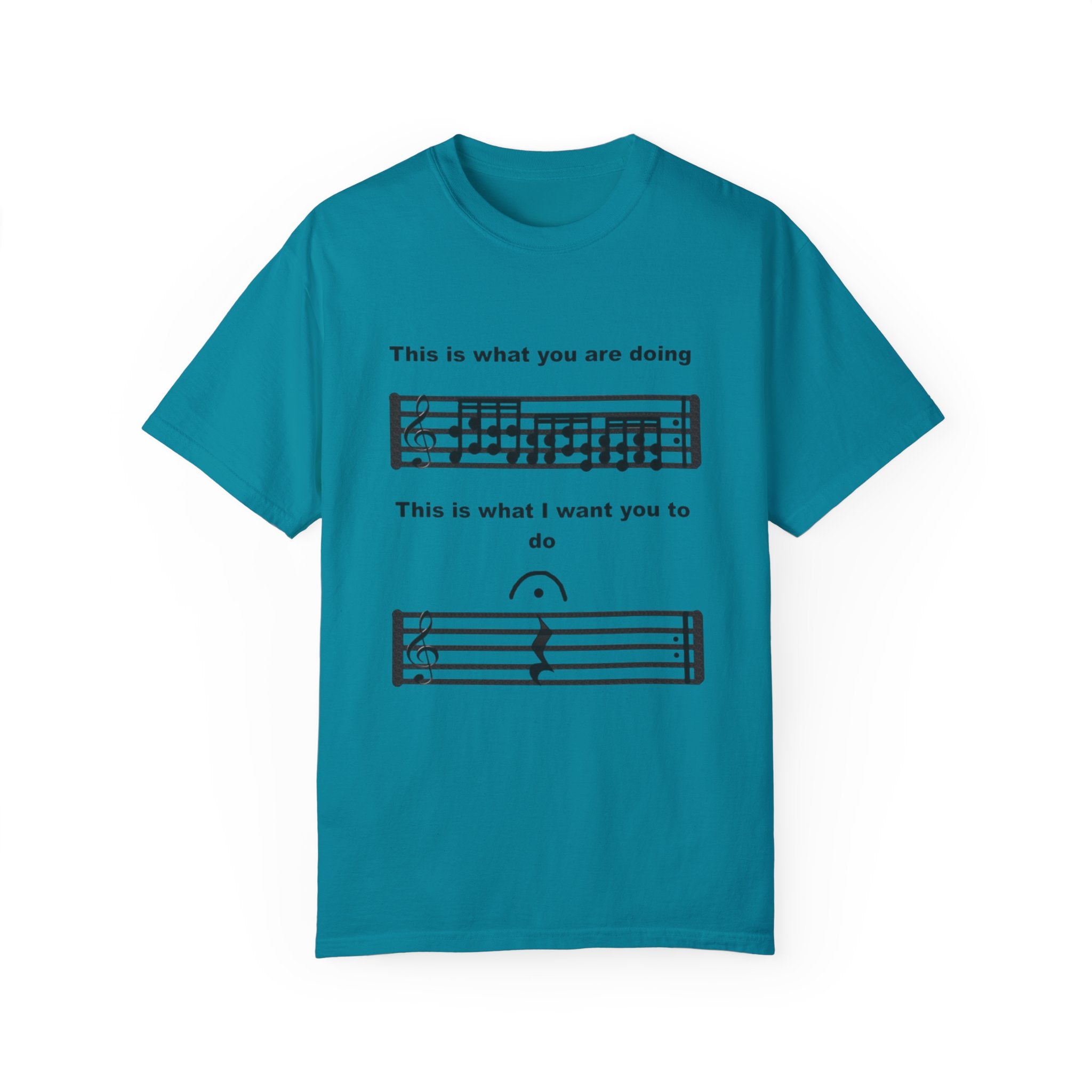 Be Silent Music Humor T-Shirt – Funny Rest Symbol Tee for Musicians & Teachers
