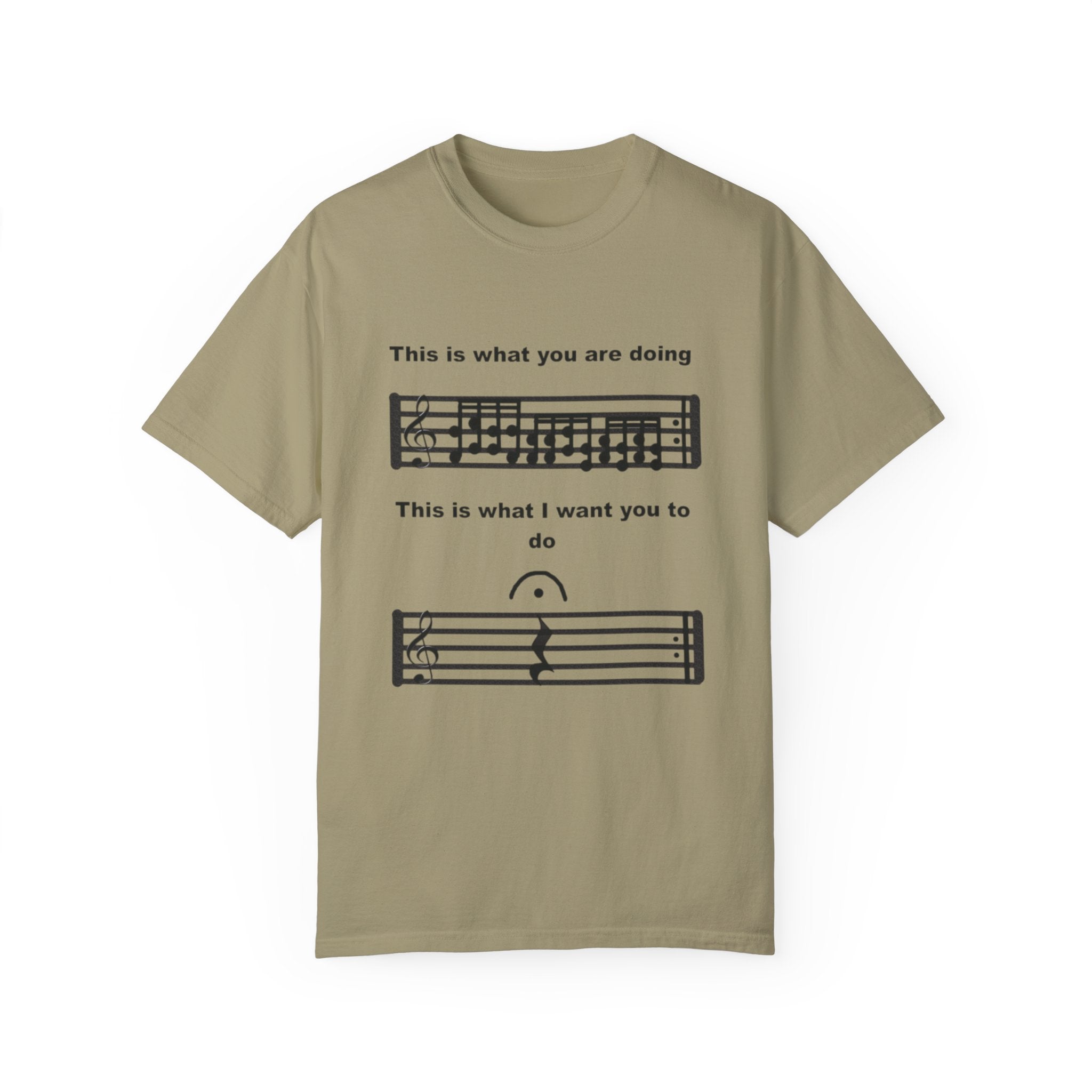 Be Silent Music Humor T-Shirt – Funny Rest Symbol Tee for Musicians & Teachers
