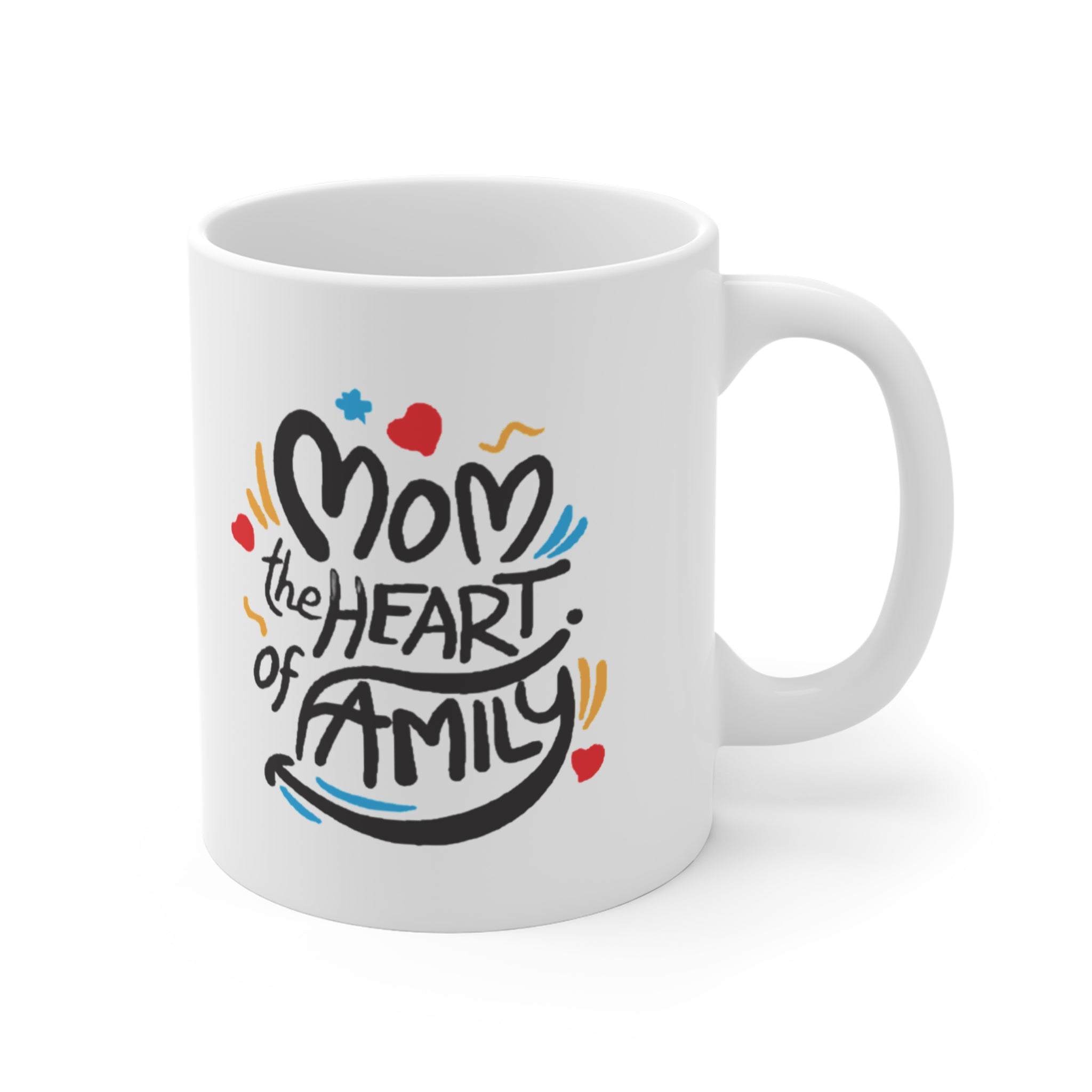 Mom, the Heart of the Family Mug – Meaningful Mother’s Day Gift