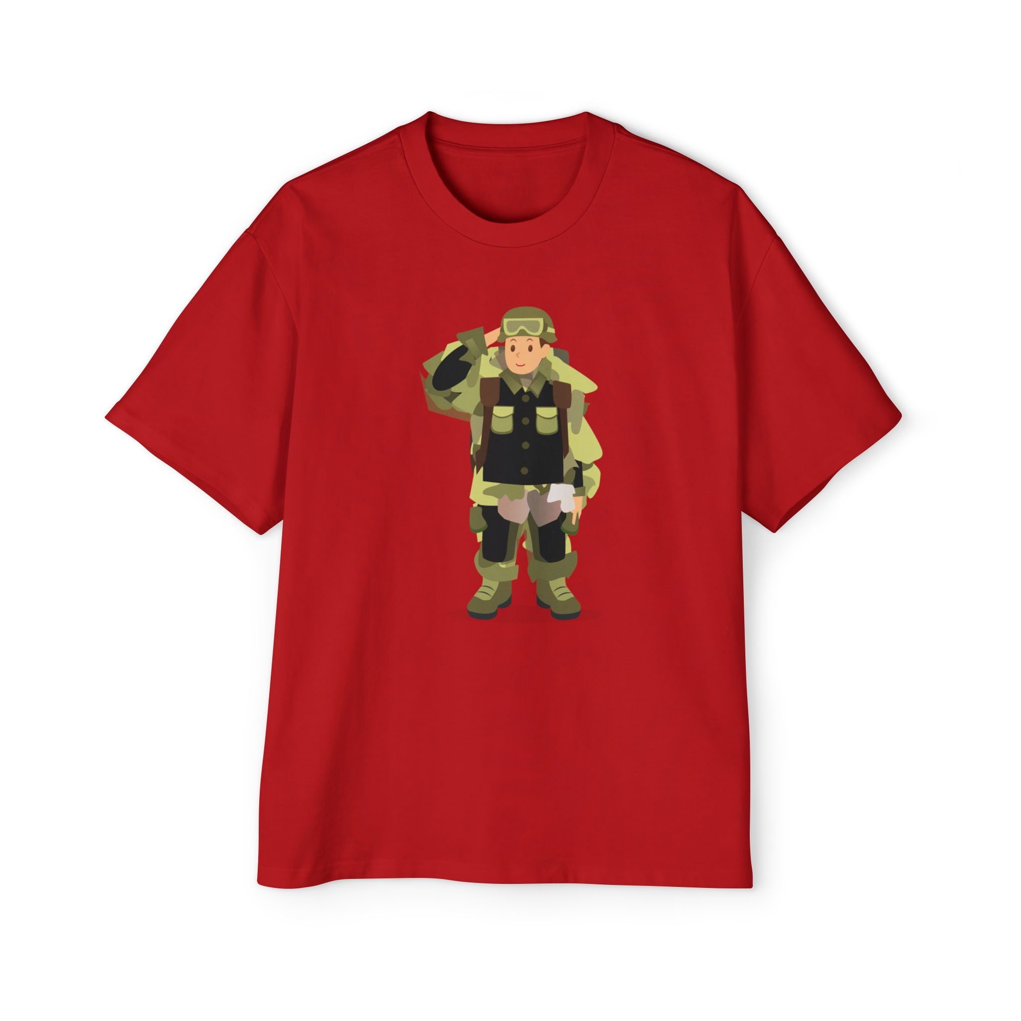 Soldier Cartoon T-Shirt – Cute & Tough Army Vibes