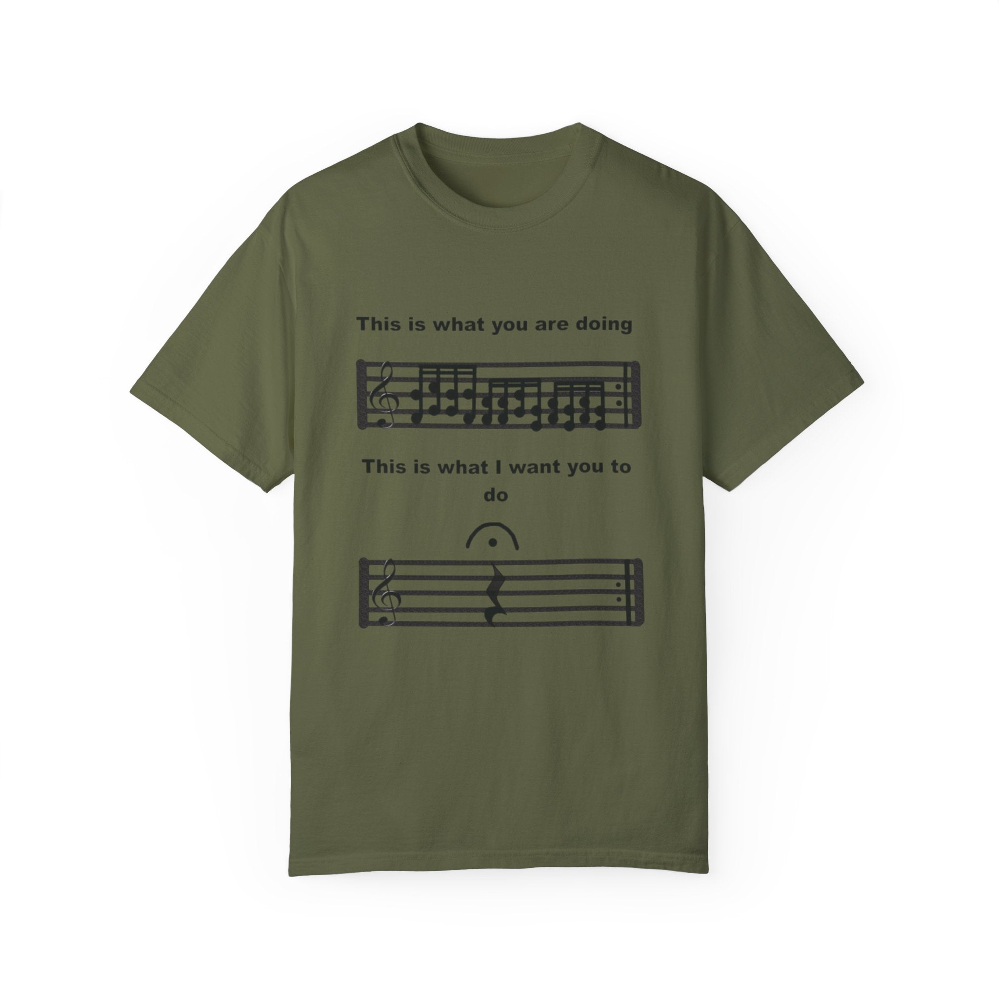 Be Silent Music Humor T-Shirt – Funny Rest Symbol Tee for Musicians & Teachers