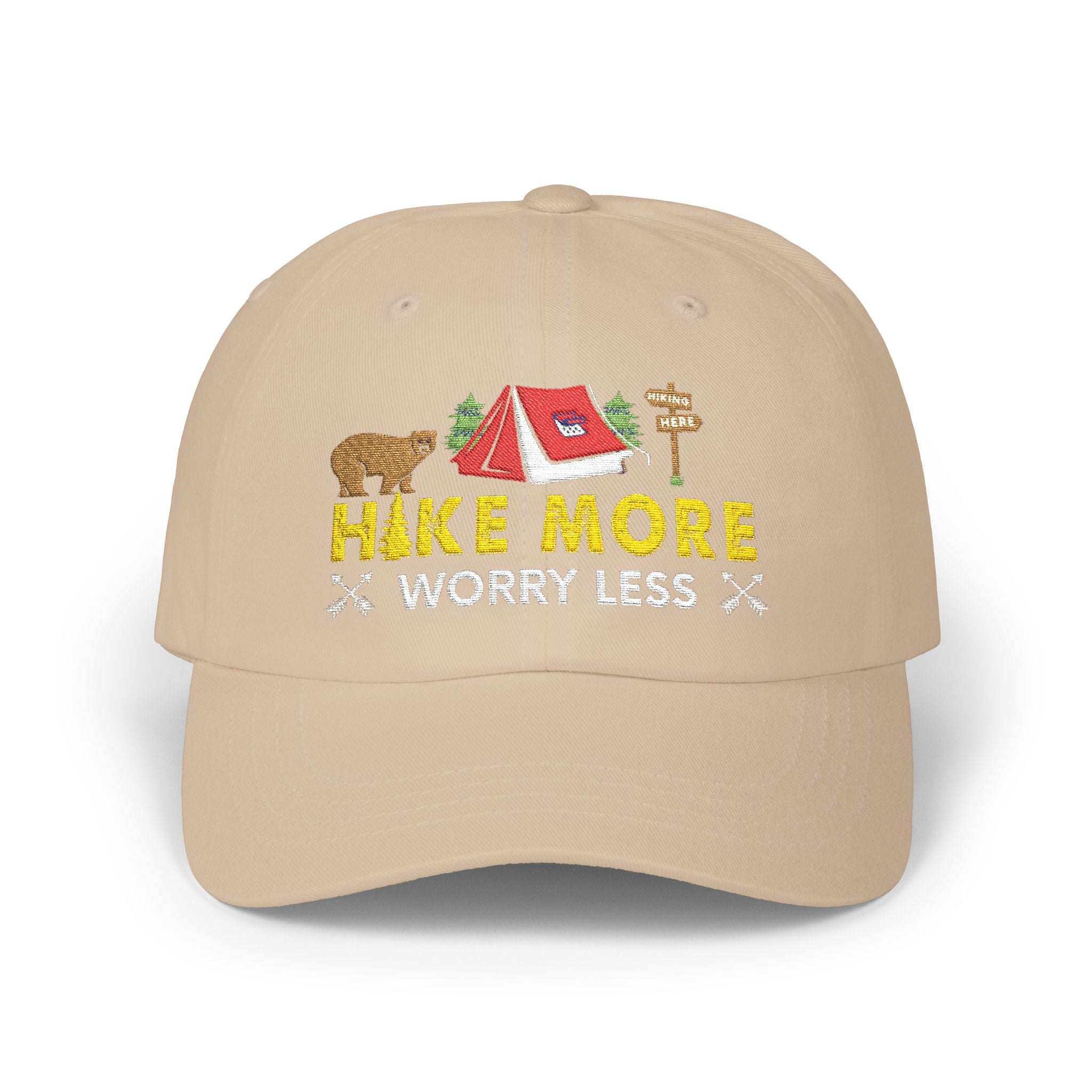 Hike More Worry Less Camping Hat - Outdoor Adventure Cap