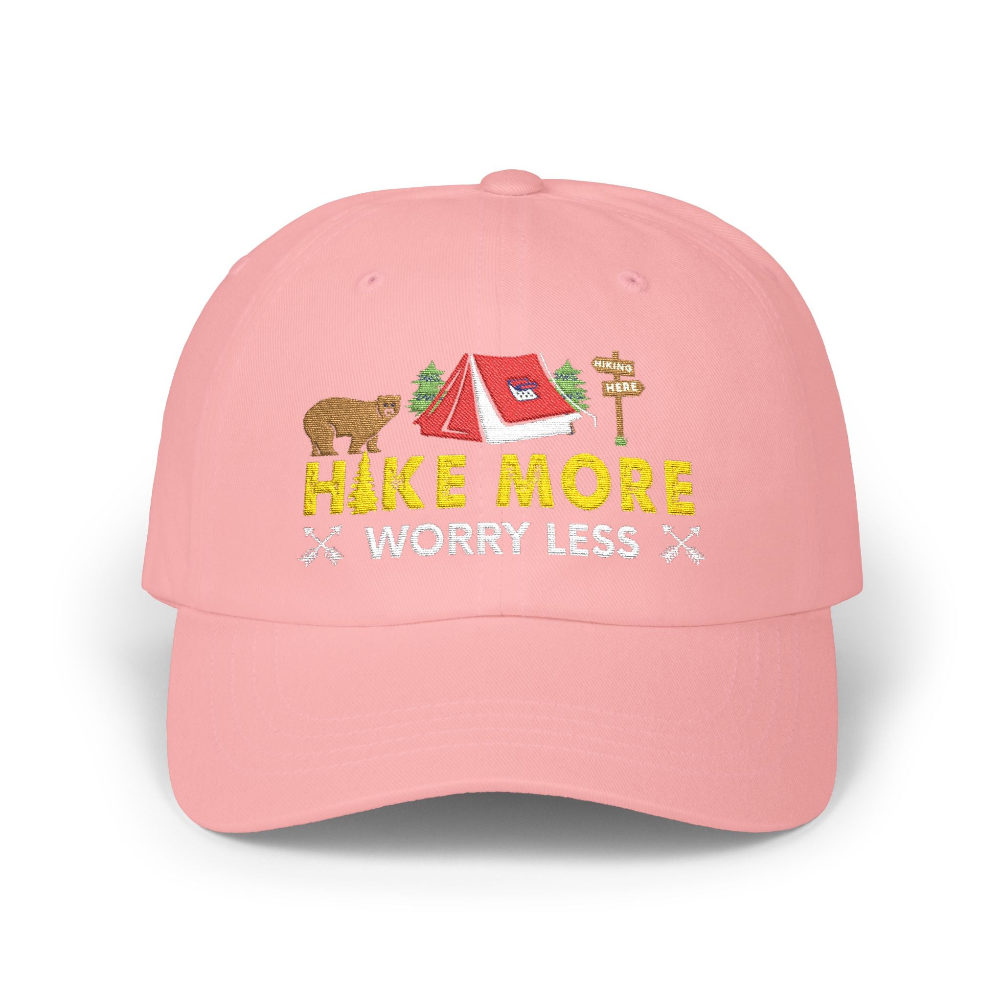 Hike More Worry Less Camping Hat - Outdoor Adventure Cap