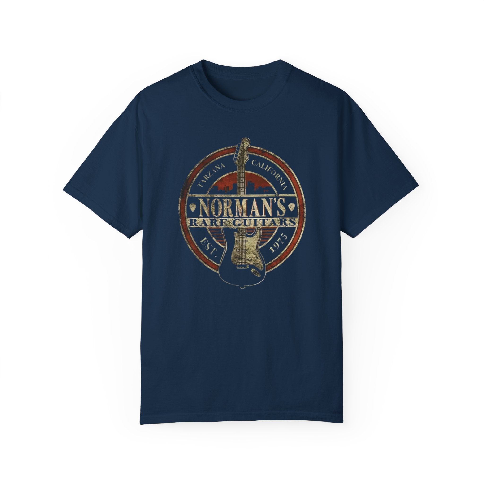 Norman's Rare Guitars Vintage T-Shirt – Classic Music Shop Tee for Guitar Enthusiasts