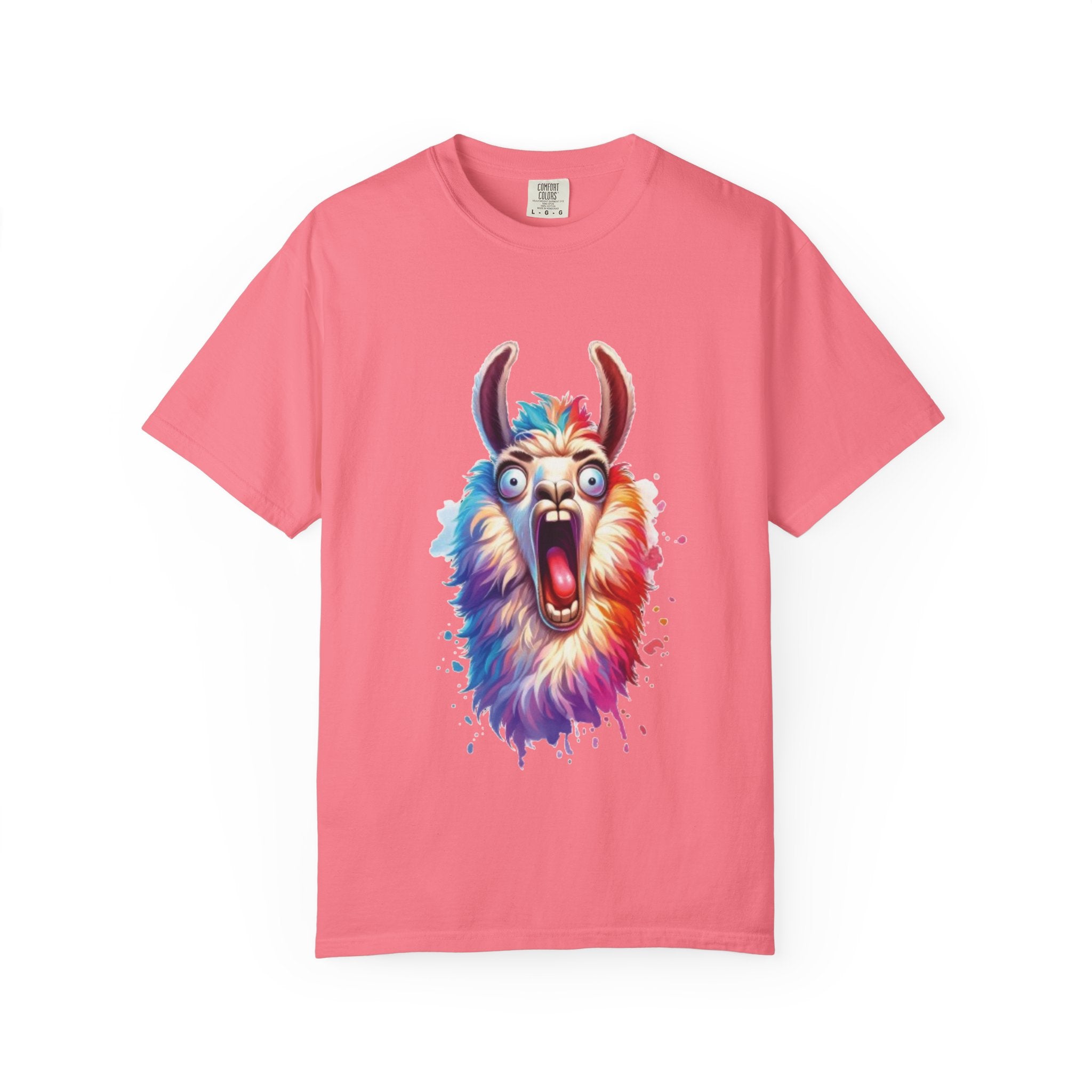 Hilarious Screaming Alpaca  – Spitting Mad Drama Meme T-Shirt