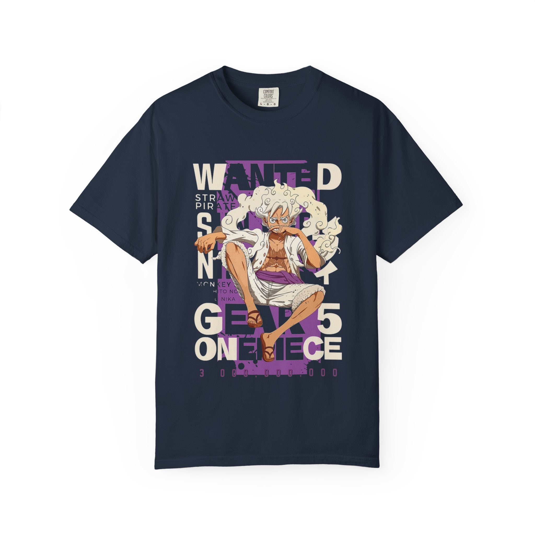 Gear 5 Luffy Wanted Poster T-Shirt – One Piece Anime Design (3 Billion Bounty)