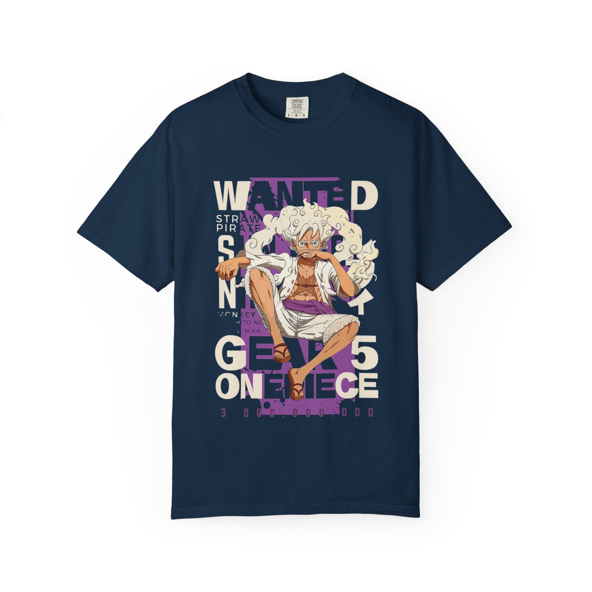 Gear 5 Luffy Wanted Poster T-Shirt – One Piece Anime Design (3 Billion Bounty)