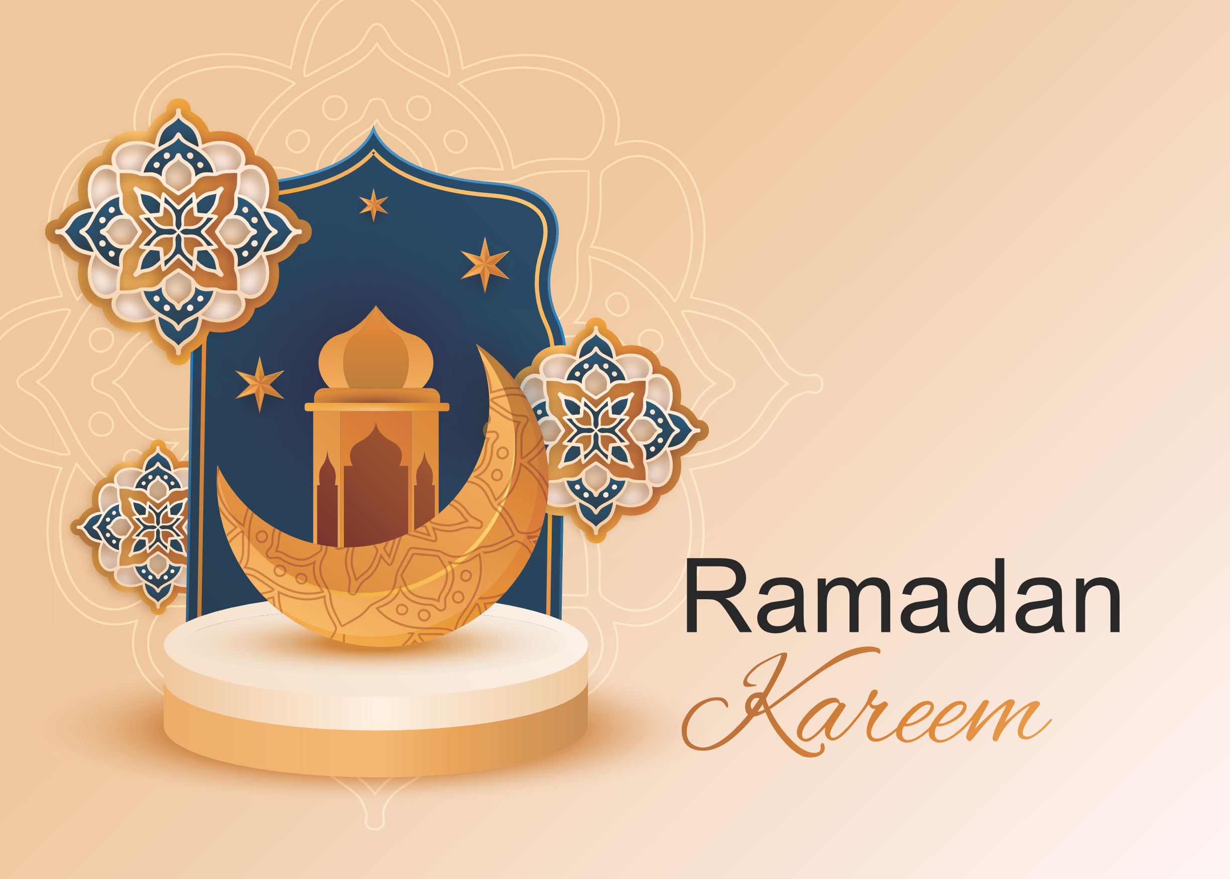 Elegant Ramadan Kareem Card – Ramadan Wishing Card