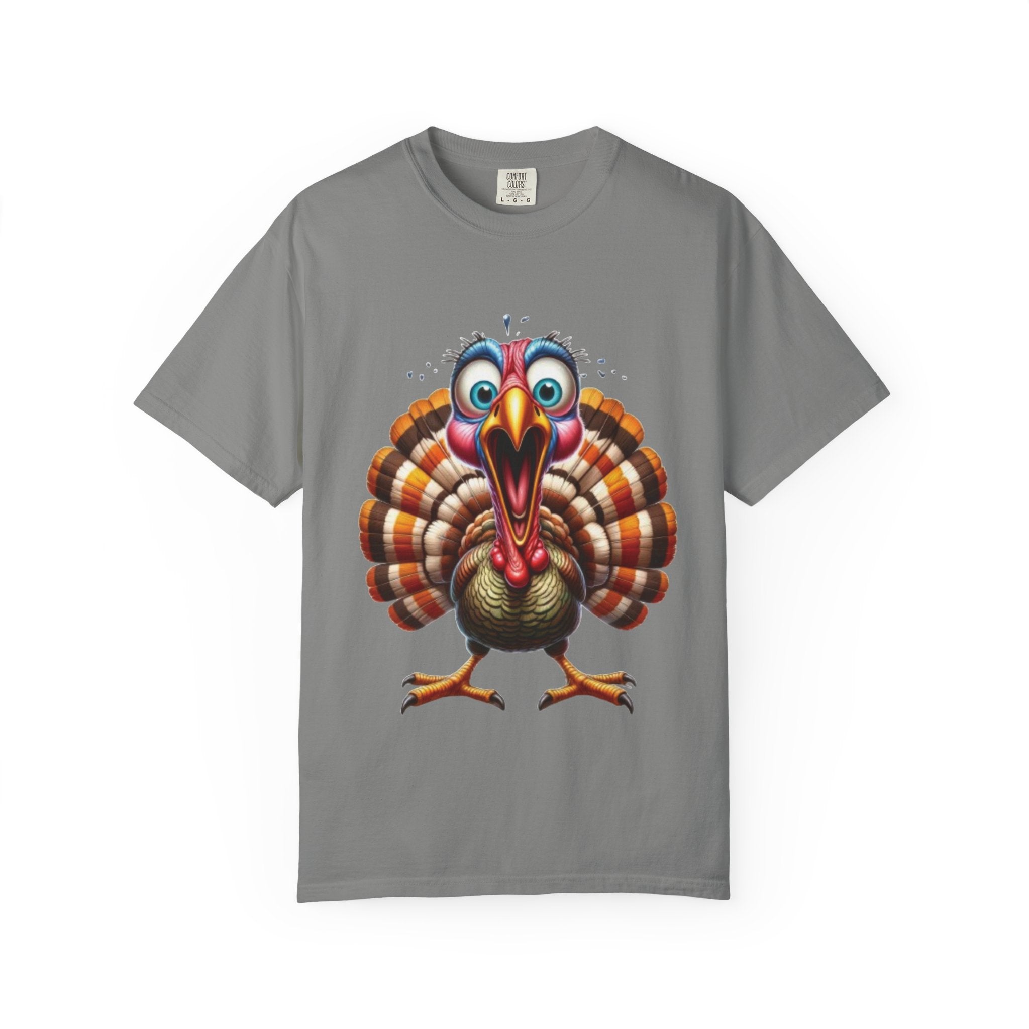 Funny Screaming Turkey-Graphic T-Shirt Design