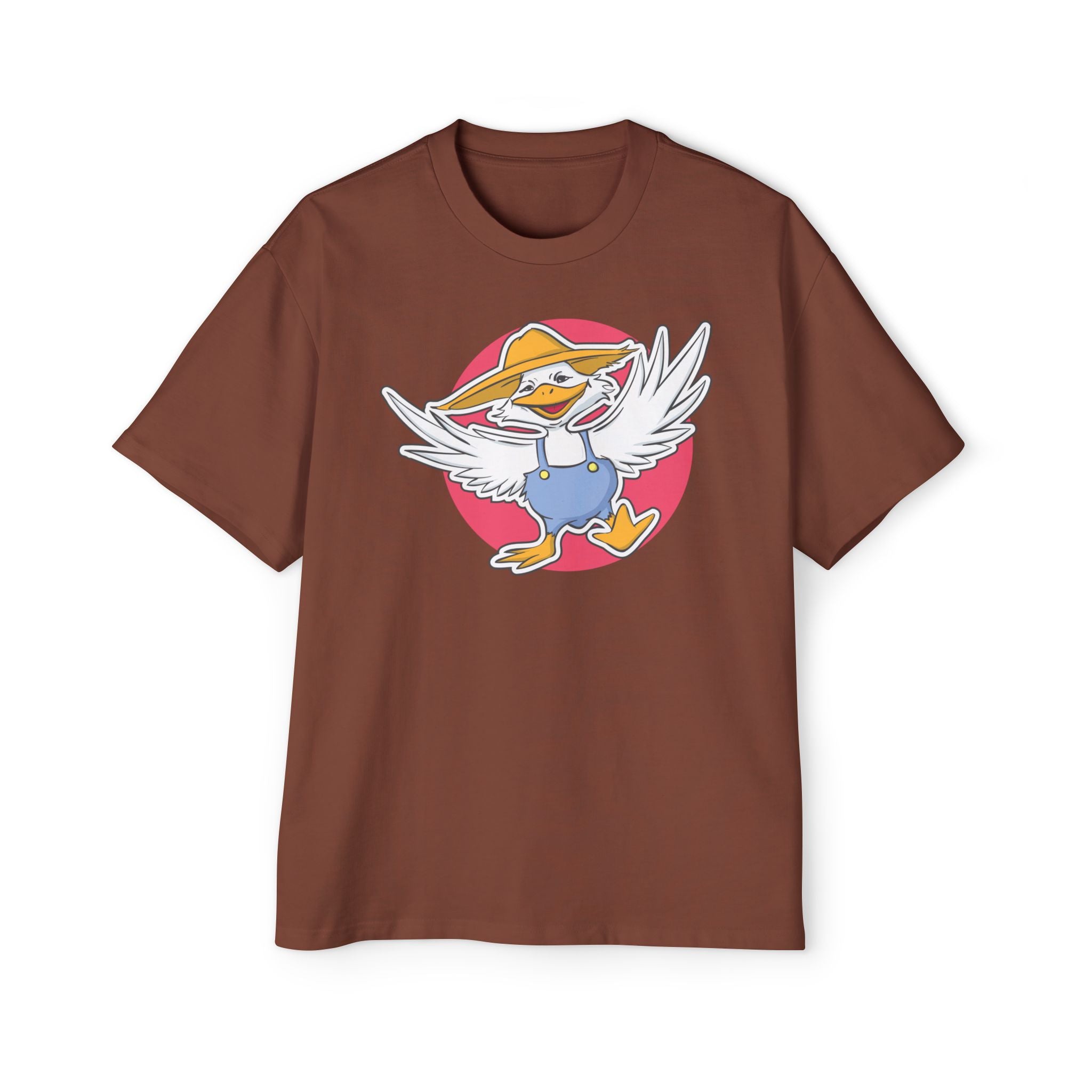 Smiling Duck with Cap T-Shirt – Cute Cartoon Graphic Tee