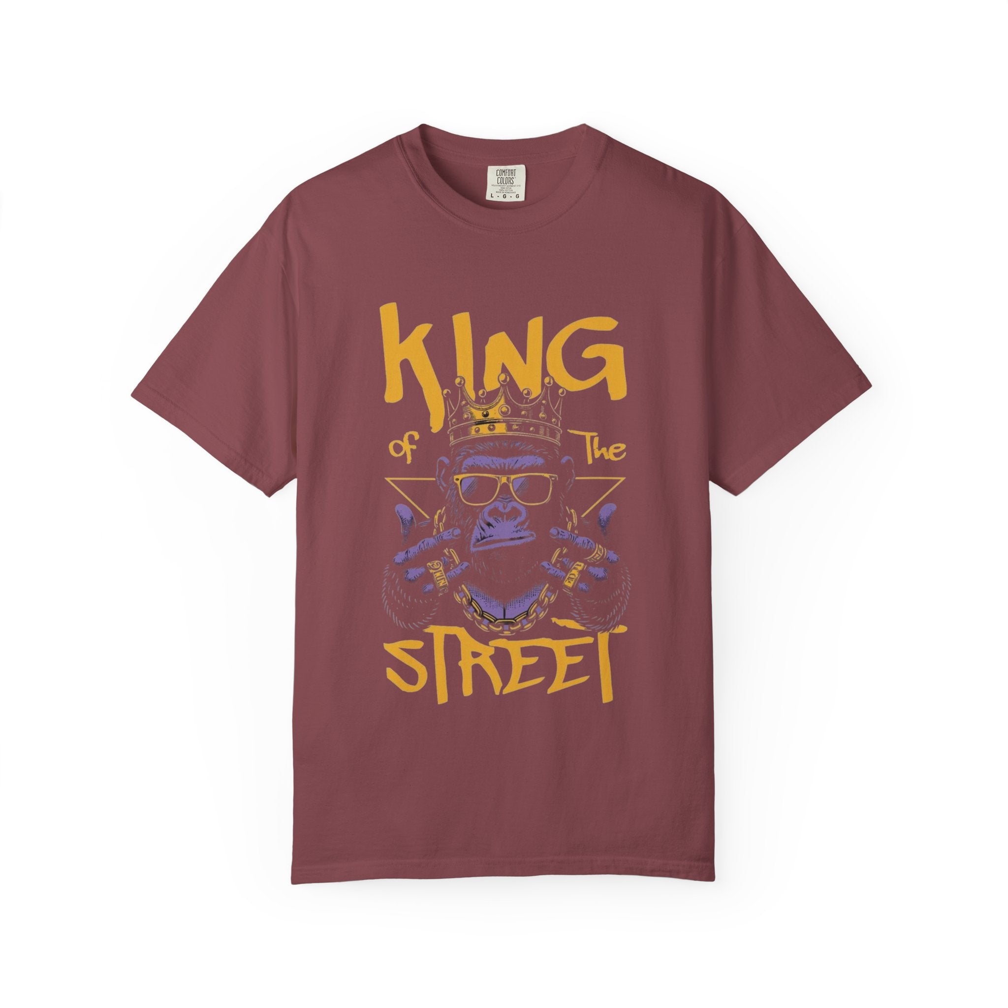King of the Street Monkey T-Shirt – Cool Urban Crowned Ape Graphic Tee