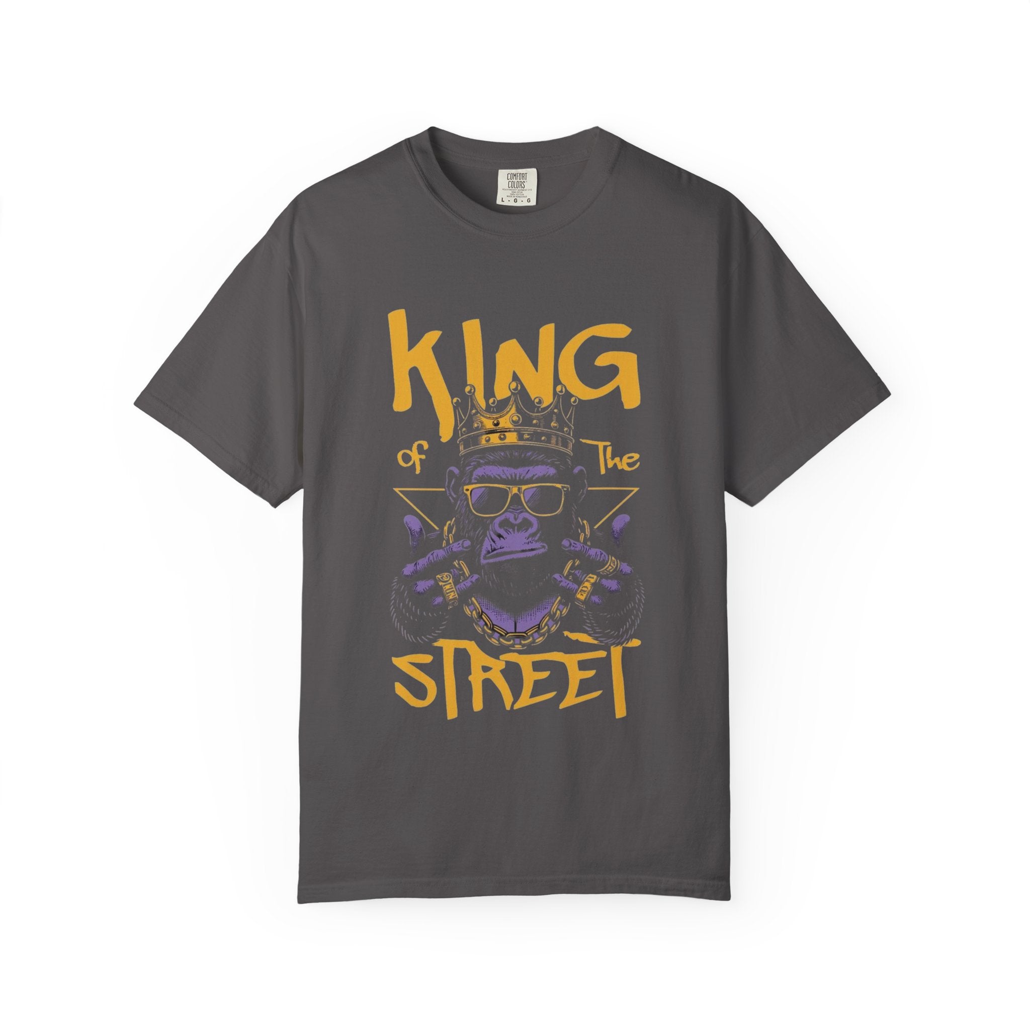 King of the Street Monkey T-Shirt – Cool Urban Crowned Ape Graphic Tee