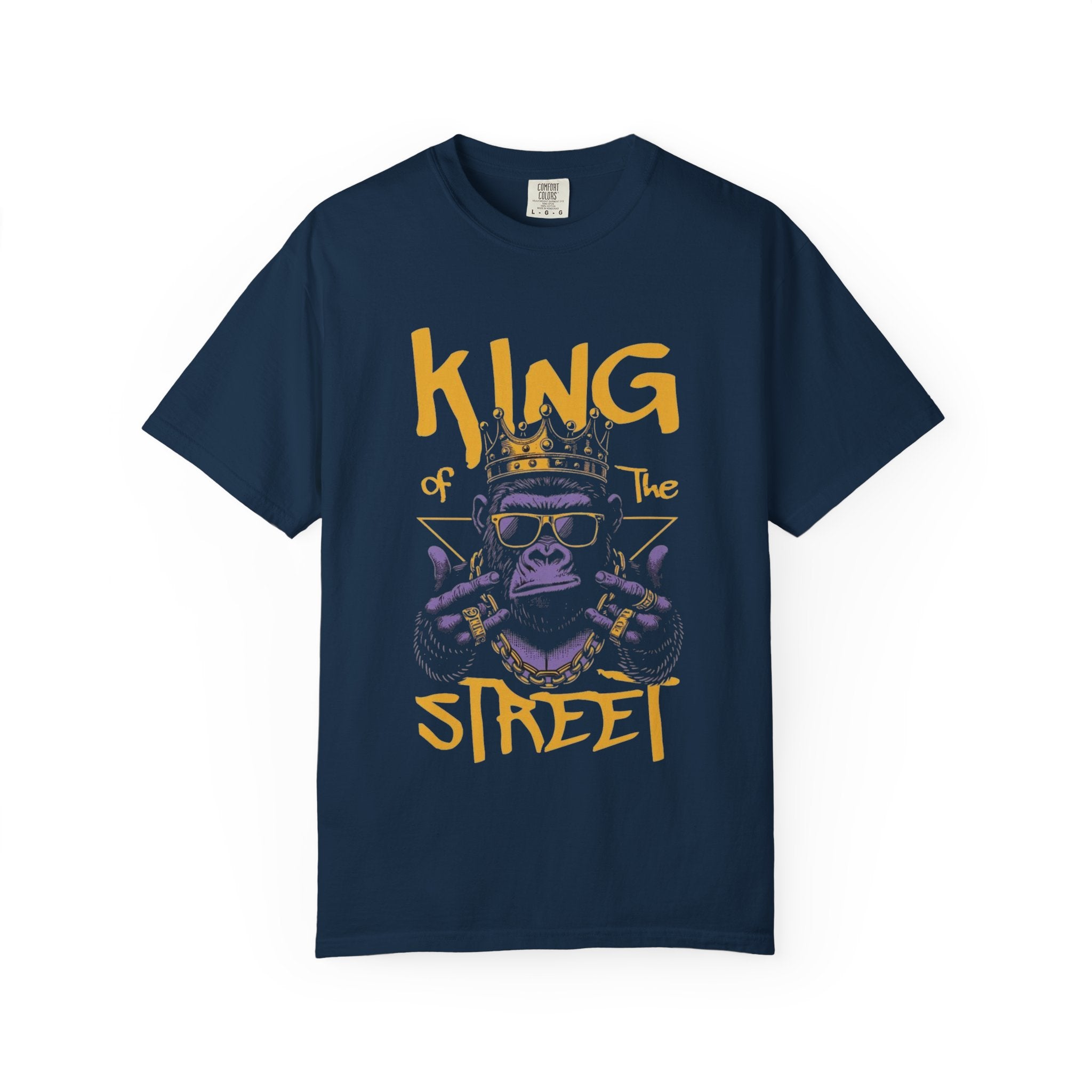 King of the Street Monkey T-Shirt – Cool Urban Crowned Ape Graphic Tee