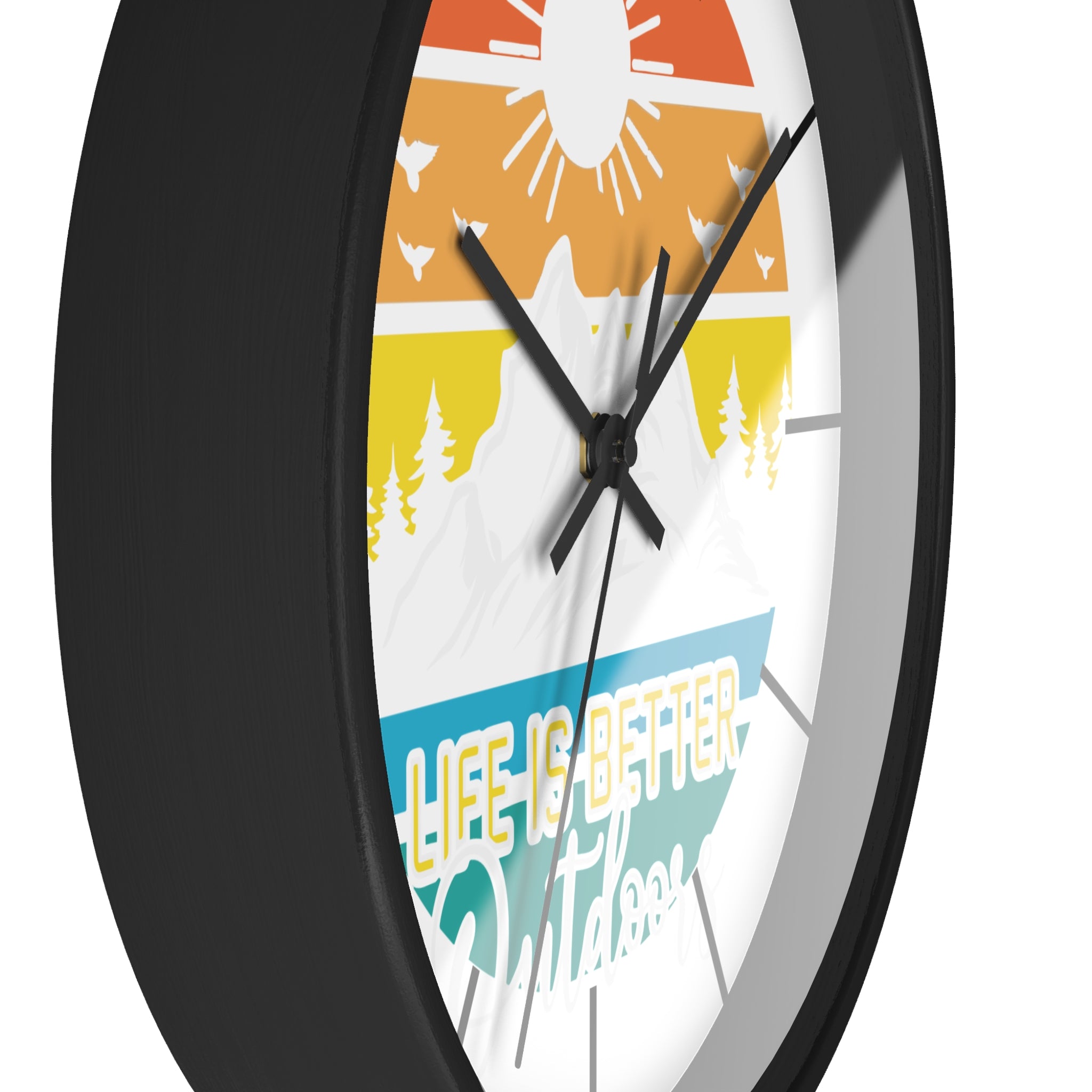 Life is Better Outdoors Wall Clock - Inspirational Home Decor for Nature Lovers