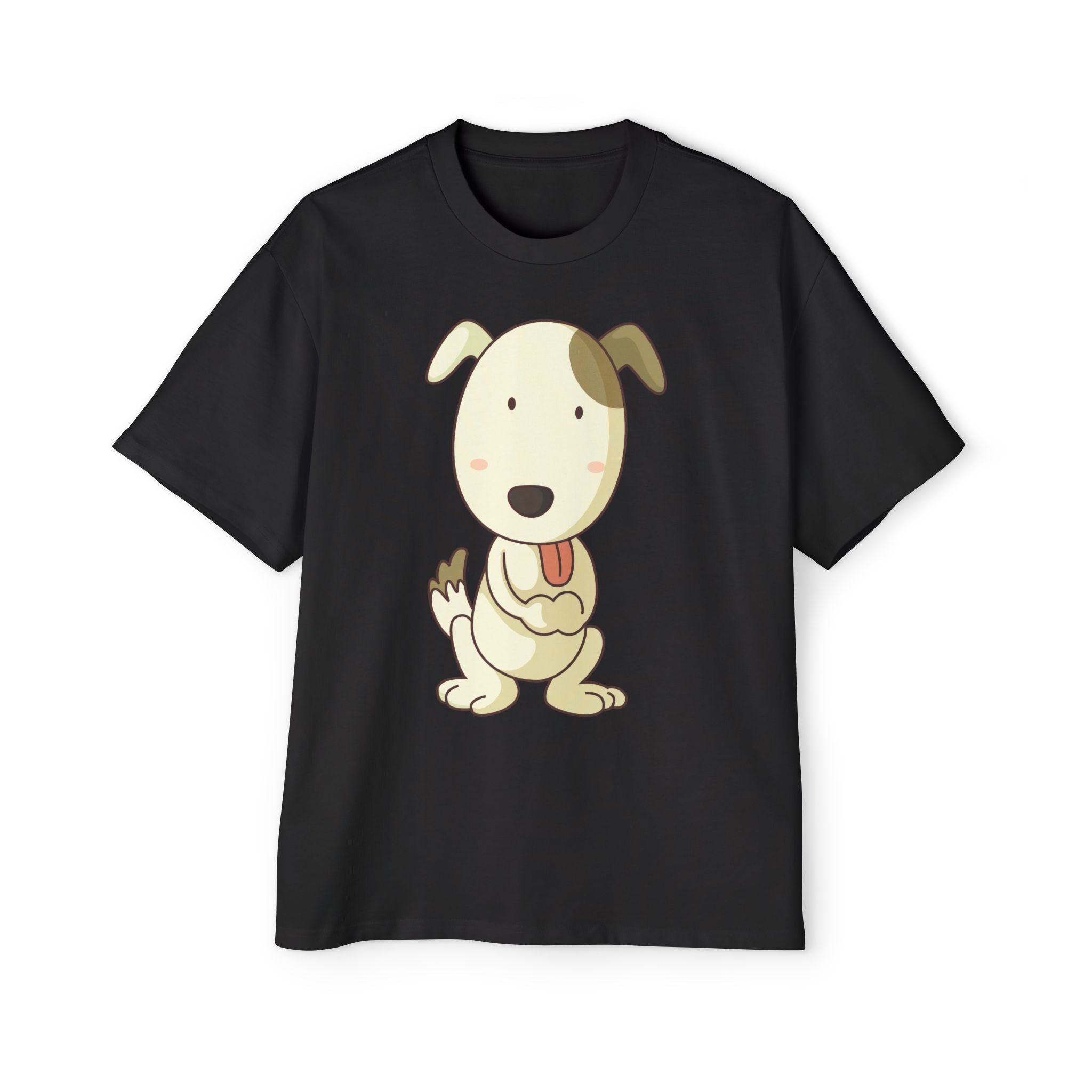 puppy tongue outside cartoon t shirt