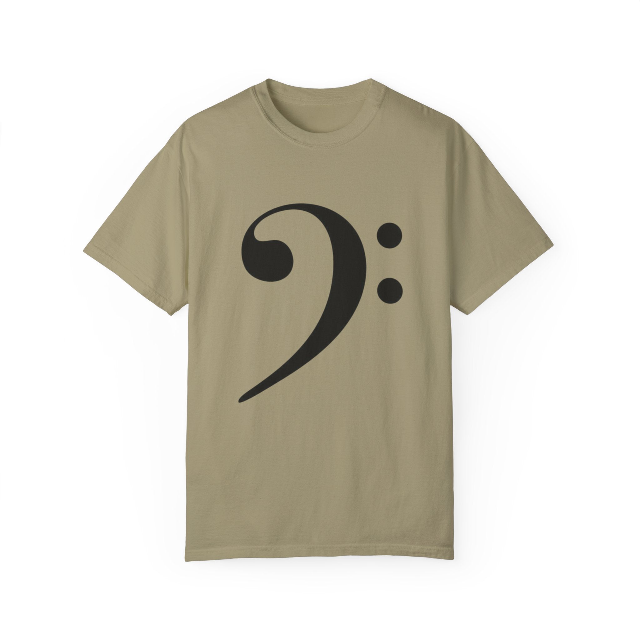 Bass Clef Black T-Shirt – Minimalist Music Note Tee for Musicians