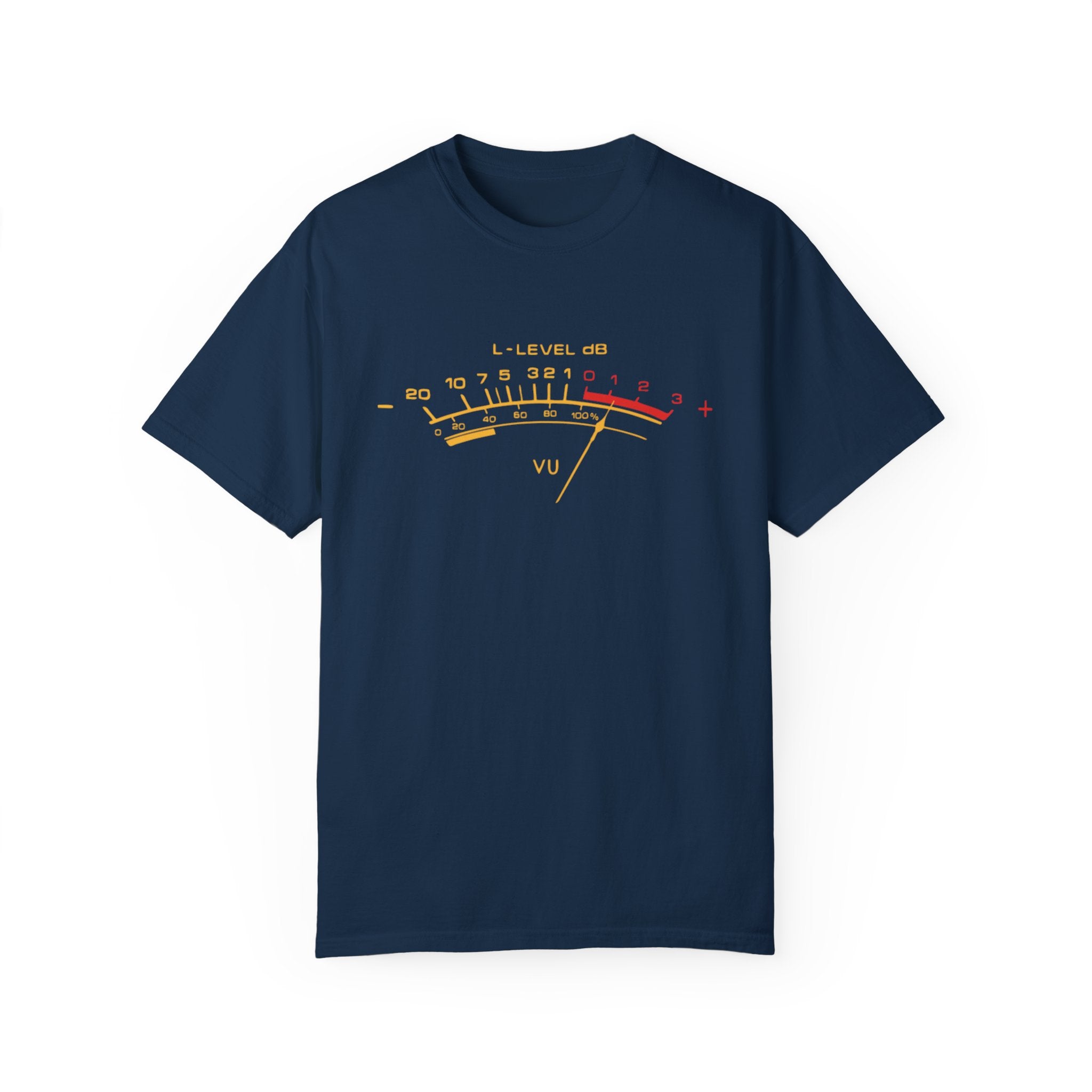 VU Meter T-Shirt – Classic Audio Level Meter Tee for Music & Sound Engineers