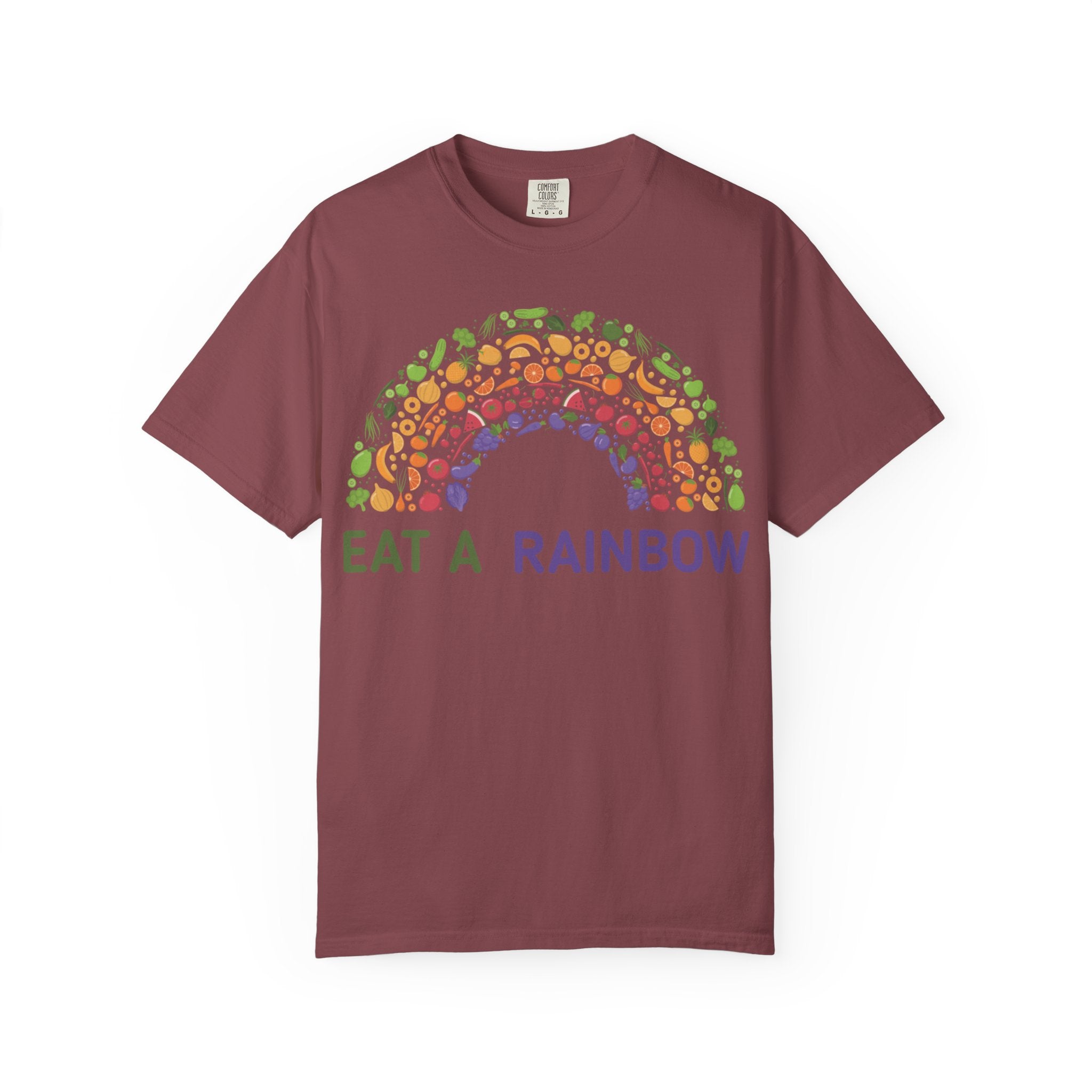 Eat a Rainbow Fruits and Veggies T-Shirt - Healthy Food Tee